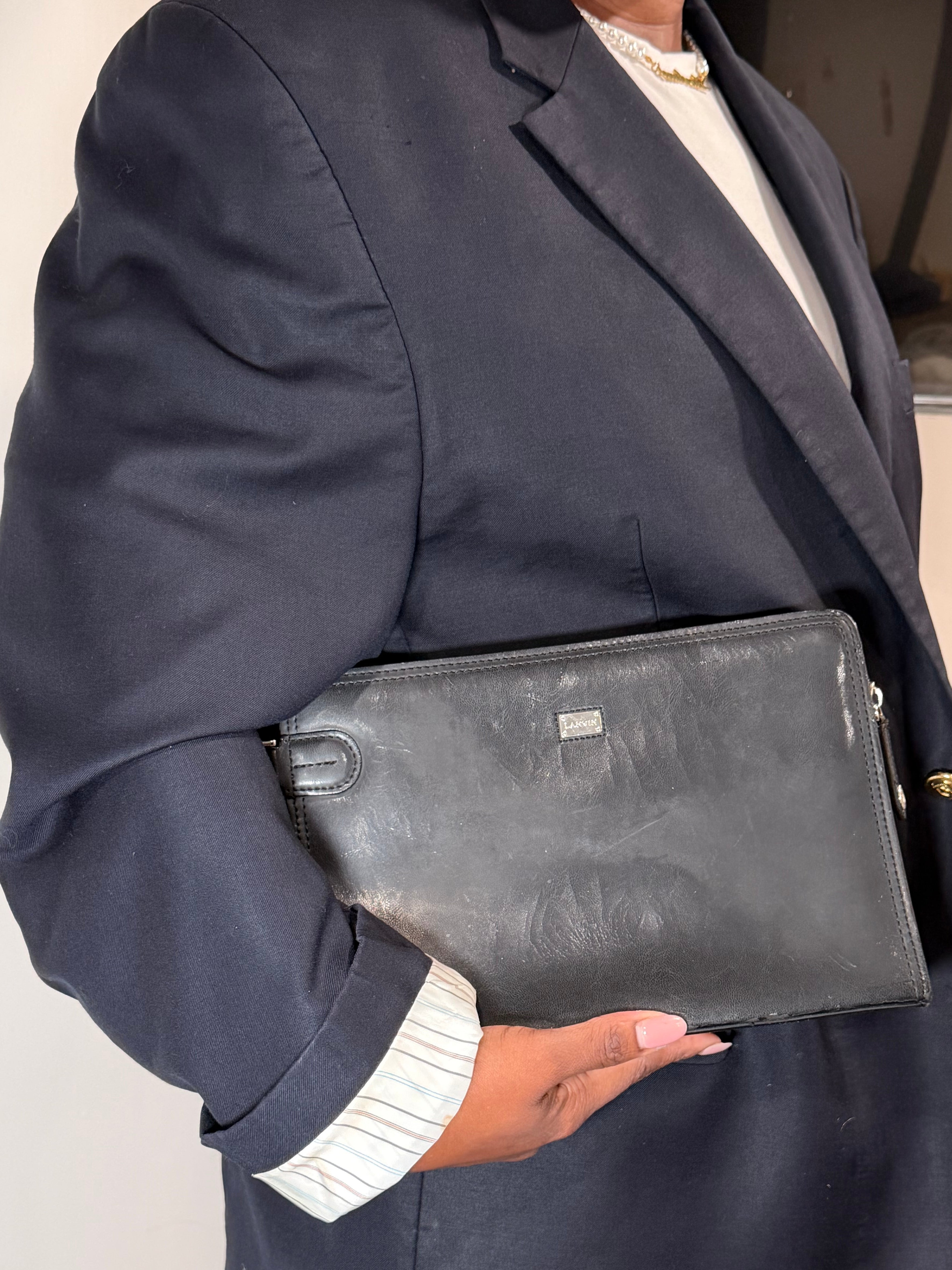 Lanvin Leather Clutch / Document Case