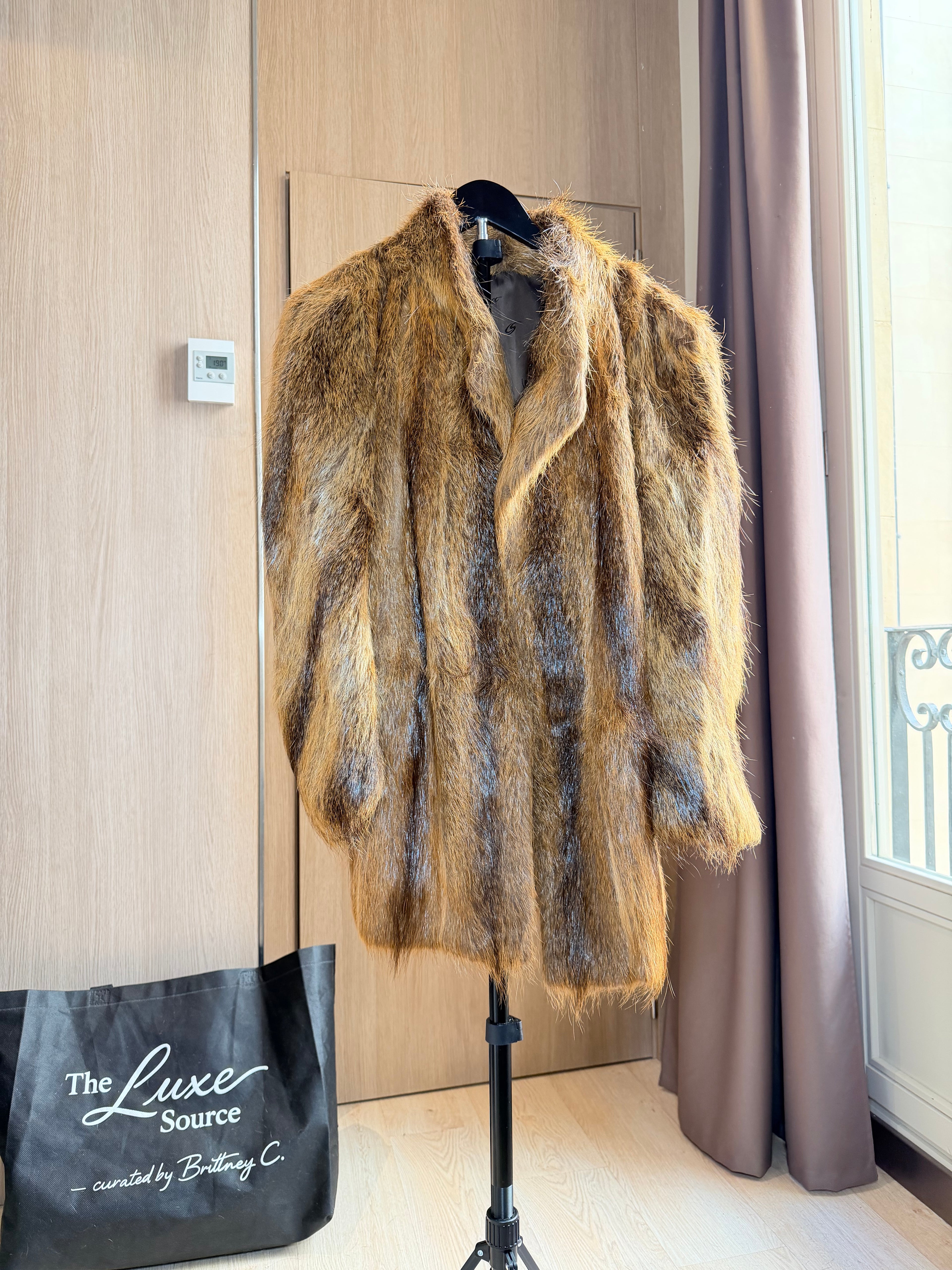 Vintage Nutria Fur Coat – Large - 050