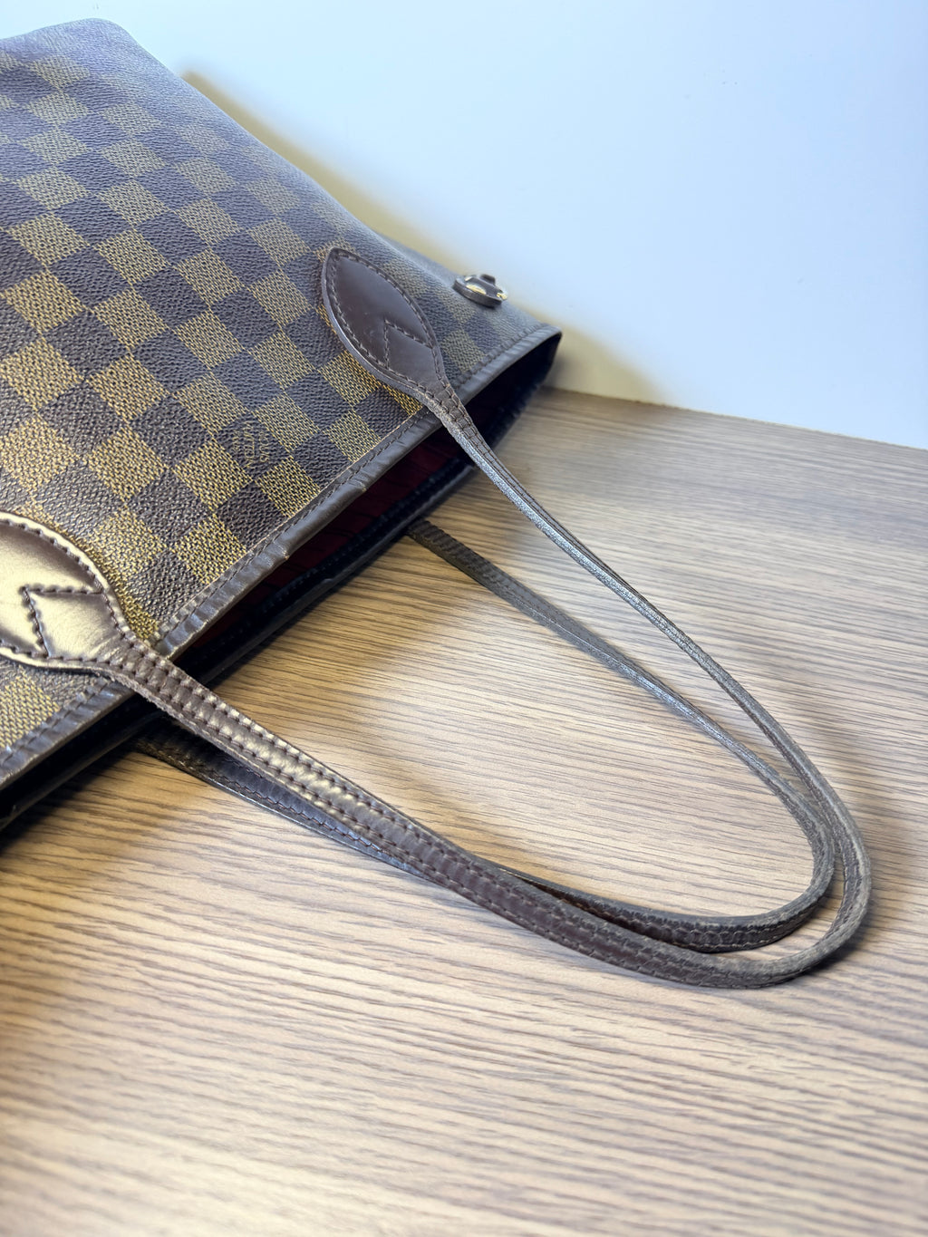 Louis Vuitton Damier Ebene Neverfull PM – Red Limited Edition Interior