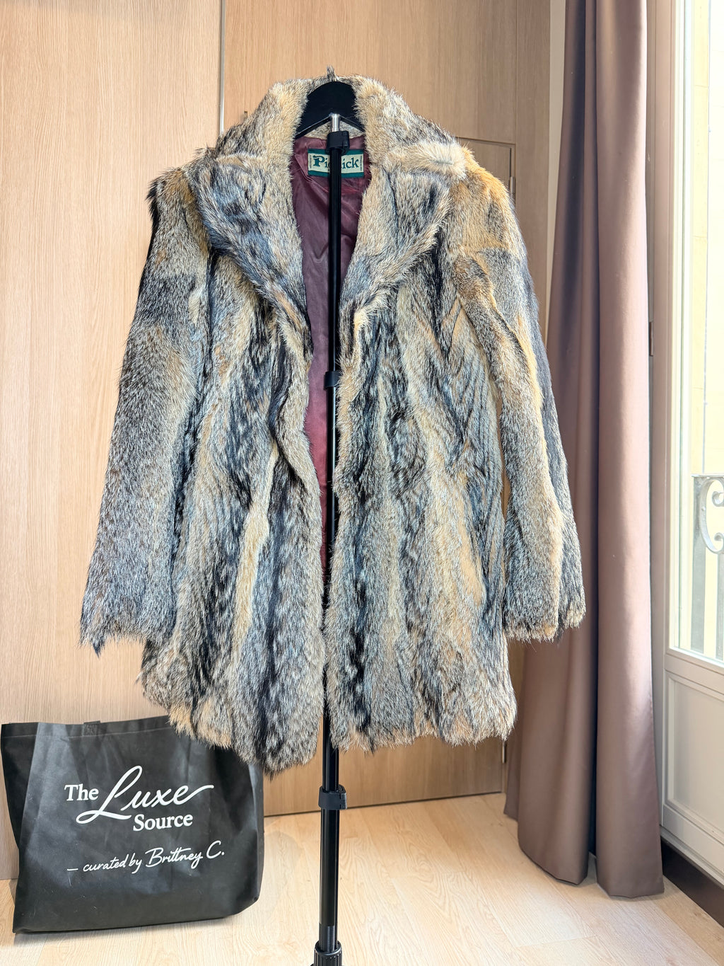 Vintage Gray Fox Fur Coat – Small - 047