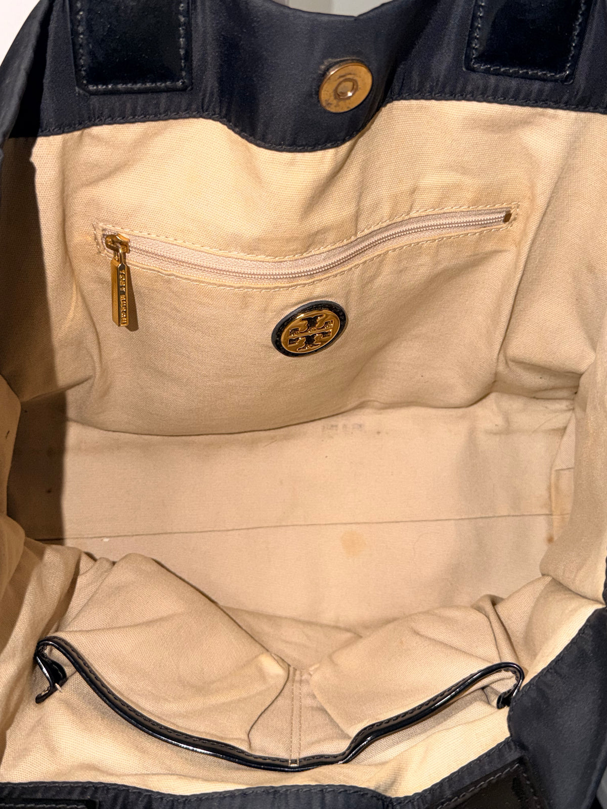 Tory Burch Ella Black Nylon Tote