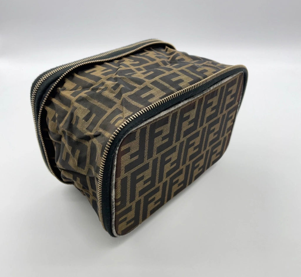 Fendi Zucca Train Case / Vanity Bag