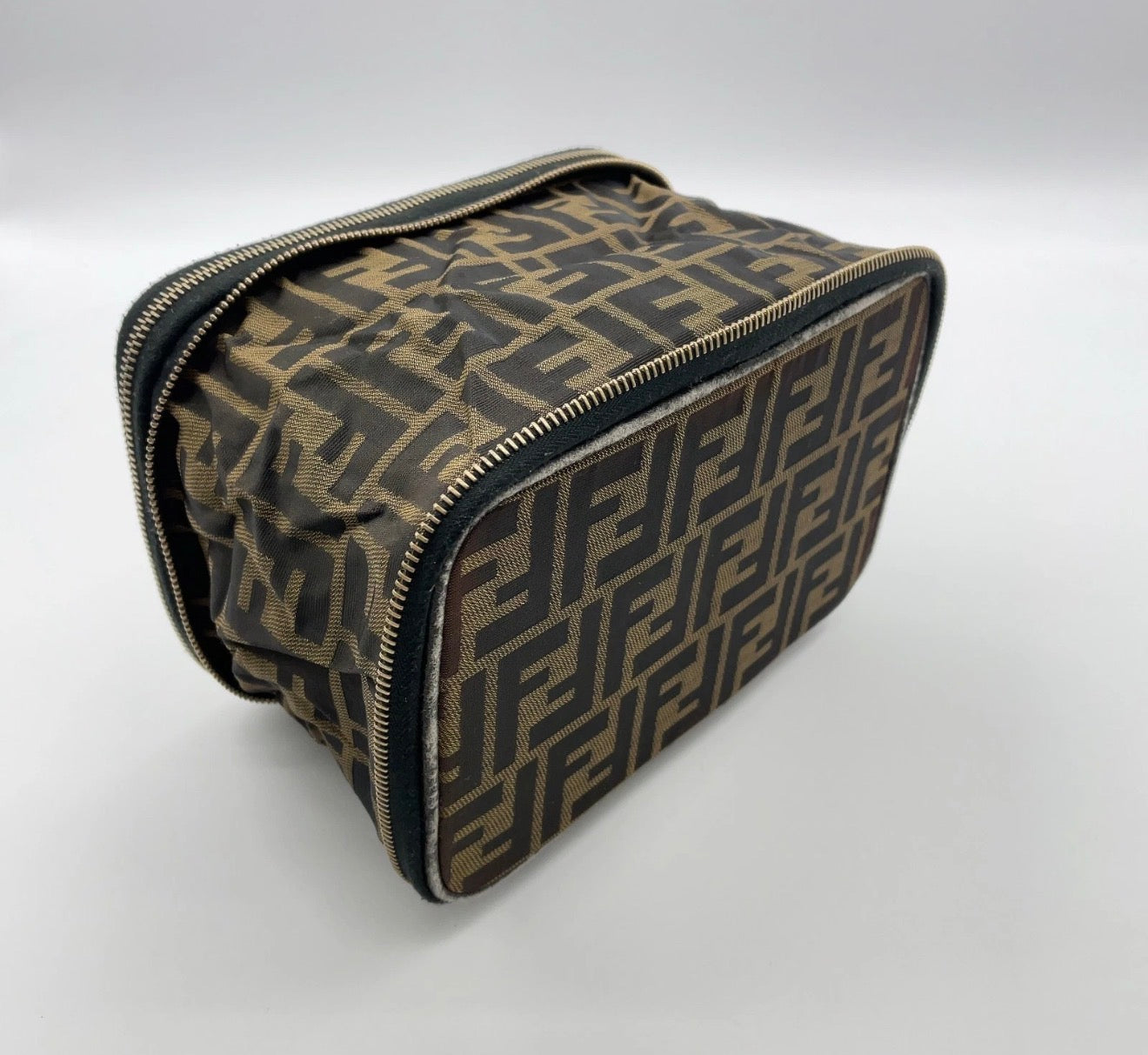 Fendi Zucca Train Case / Vanity Bag