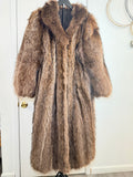 Vintage Tanuki (Raccoon) Fur Coat – Natural Brown (Large)