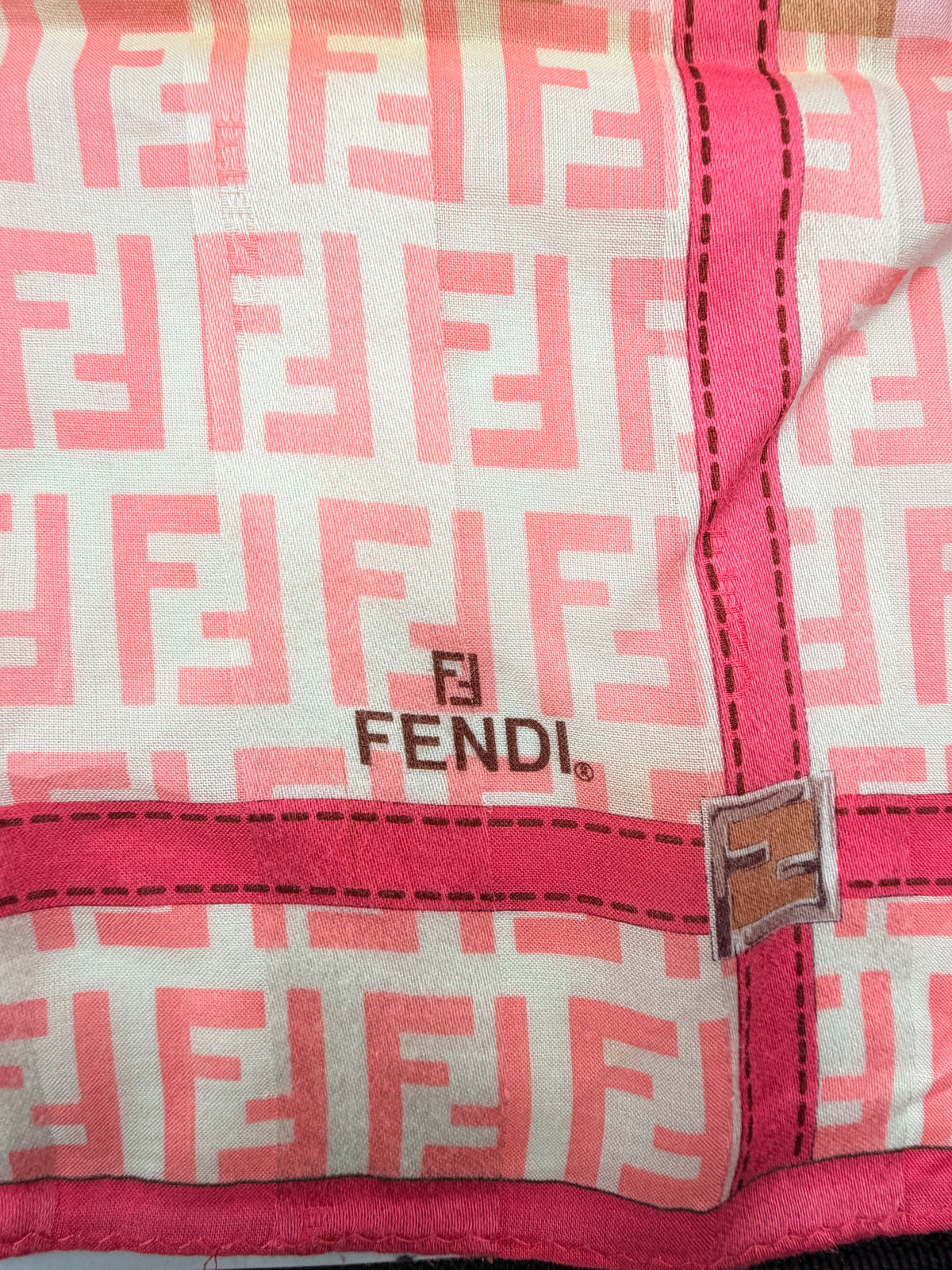 Fendi FF Monogram Belt Print Scarf