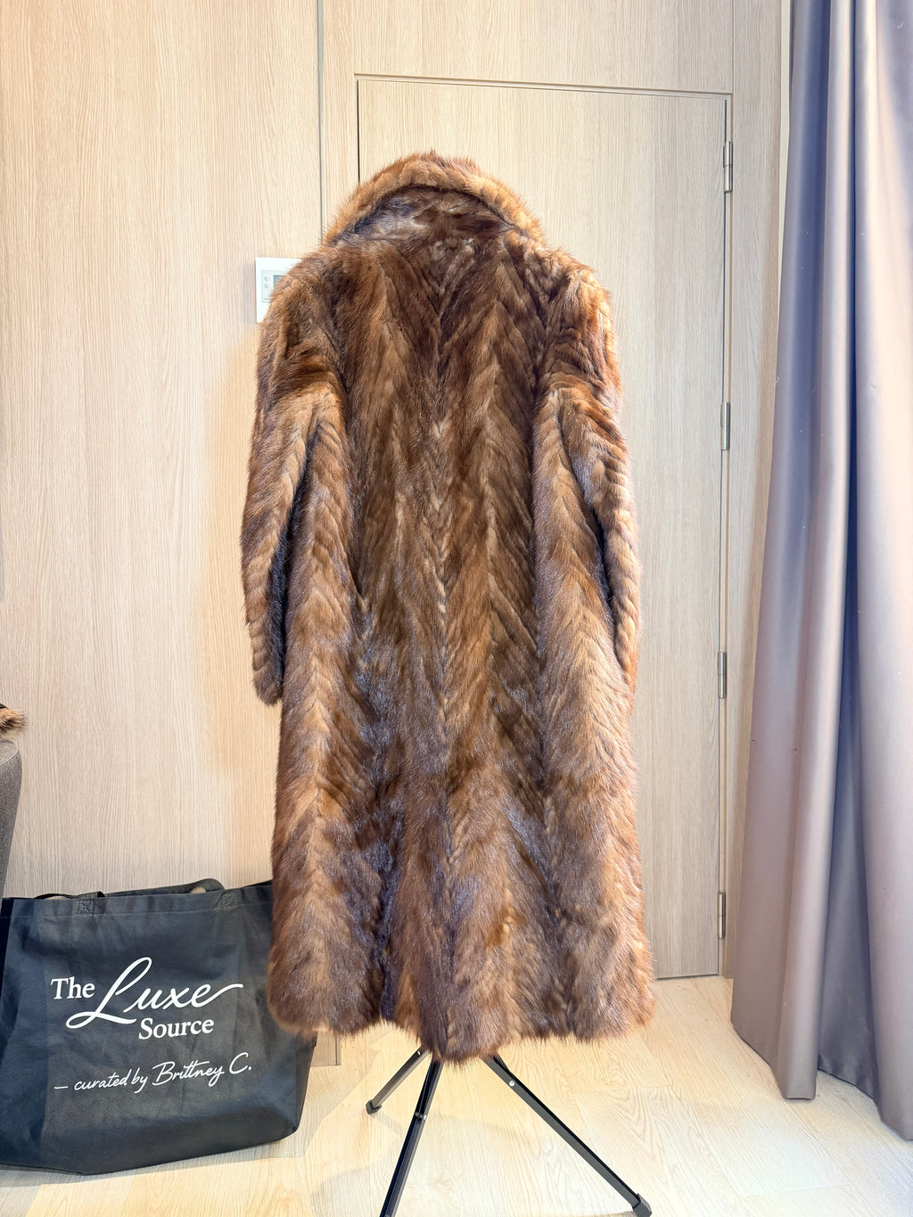 Vintage Mahogany Mink Fur Coat - M - 004