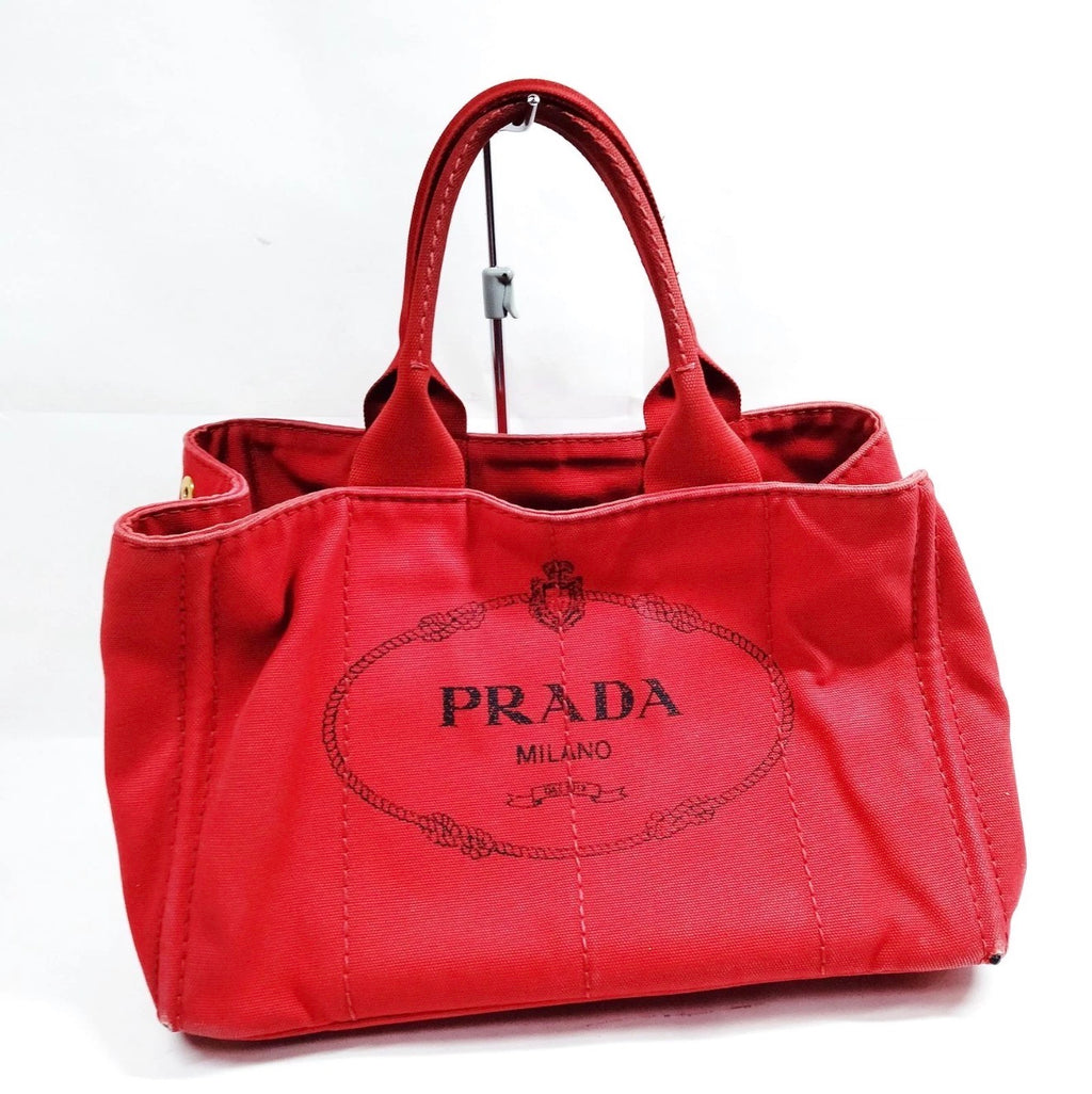 Prada Canapa Canvas Tote – Red