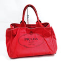 Prada Canapa Canvas Tote – Red