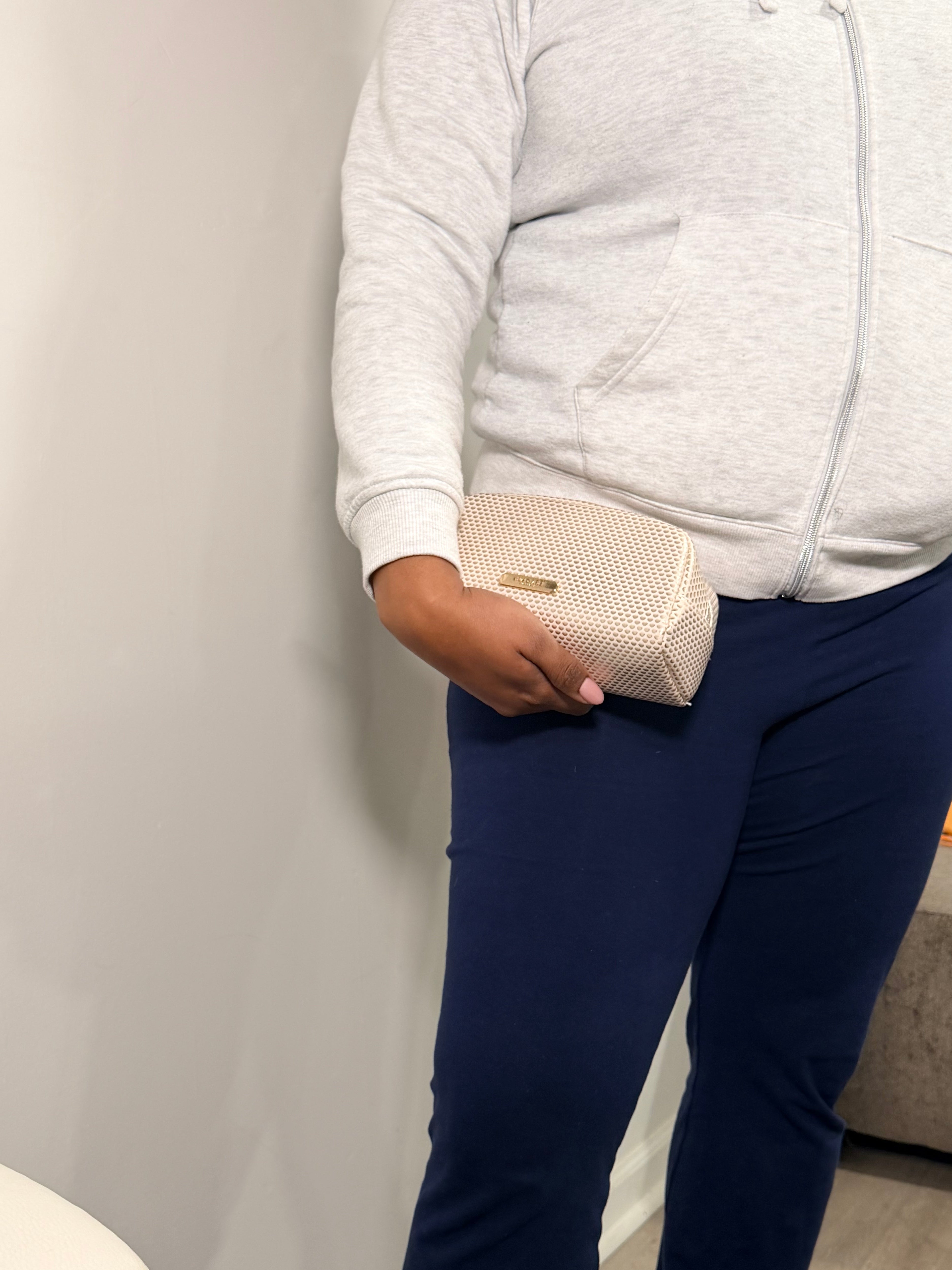 BVLGARI Perforated Leather Cosmetic Pouch