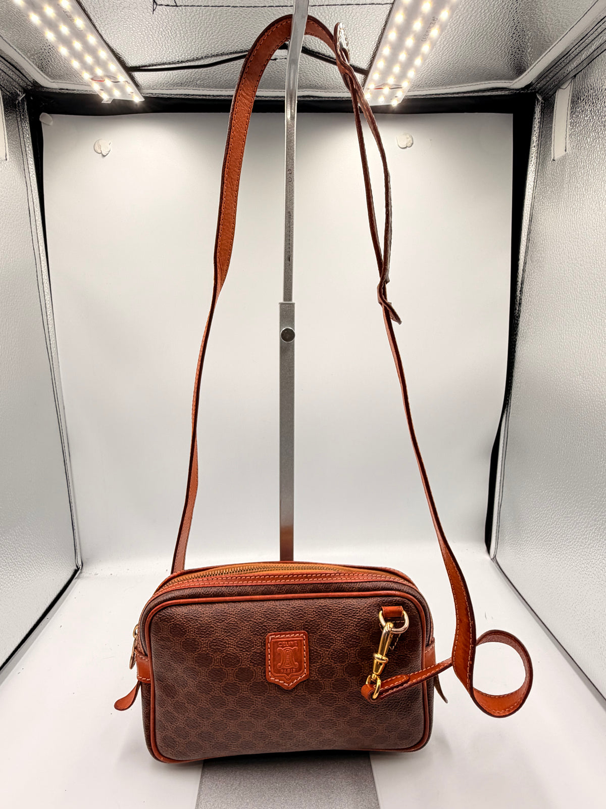 Celine Vintage Macadam Crossbody Camera Bag