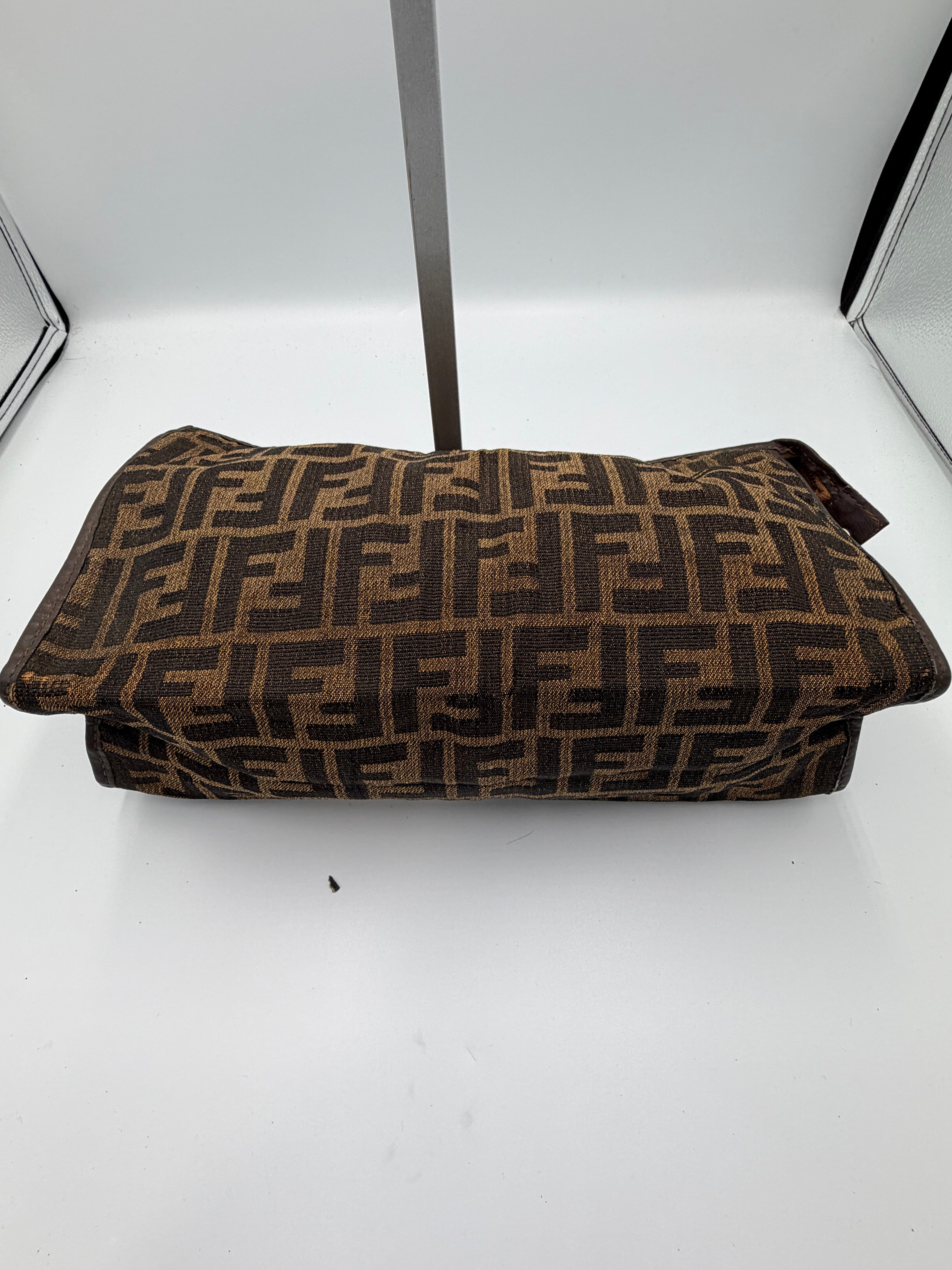 Fendi Zucca Canvas Zip Pouch / Clutch