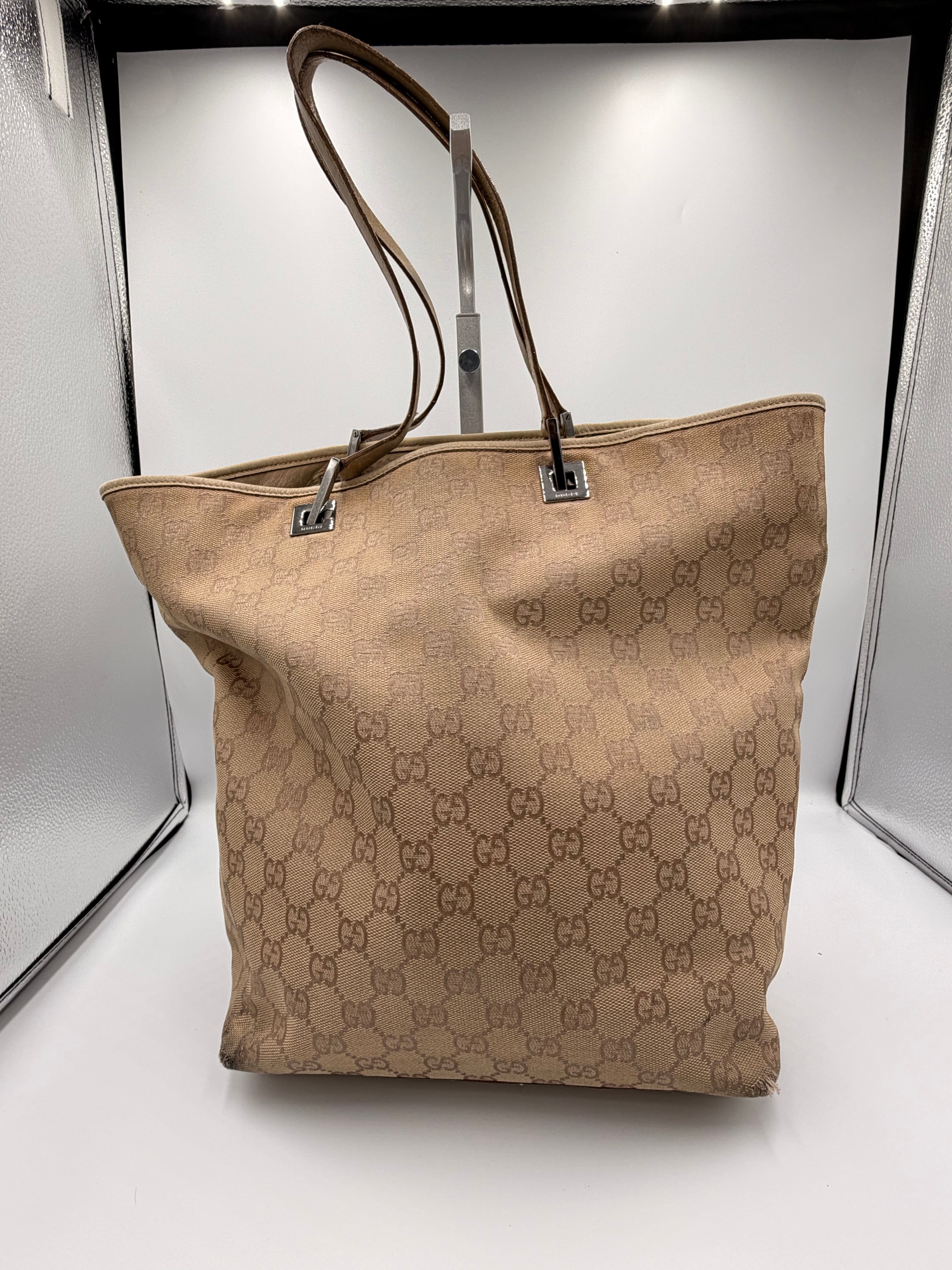 Gucci GG Canvas Tote (Beige/Brown)