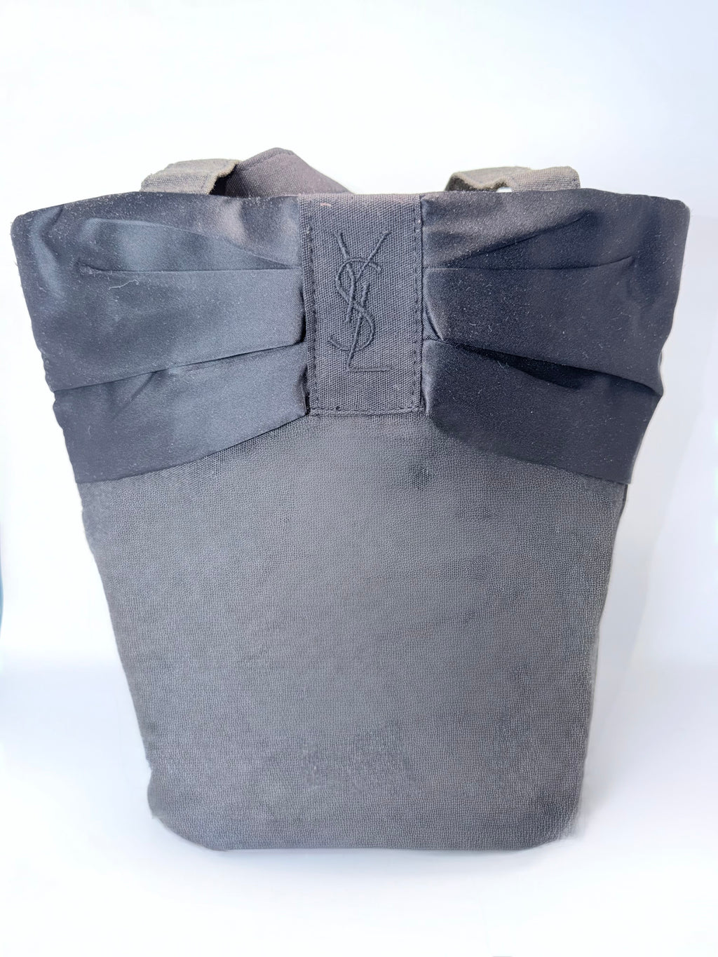 Yves Saint Laurent (YSL) Black Canvas Bow Tote
