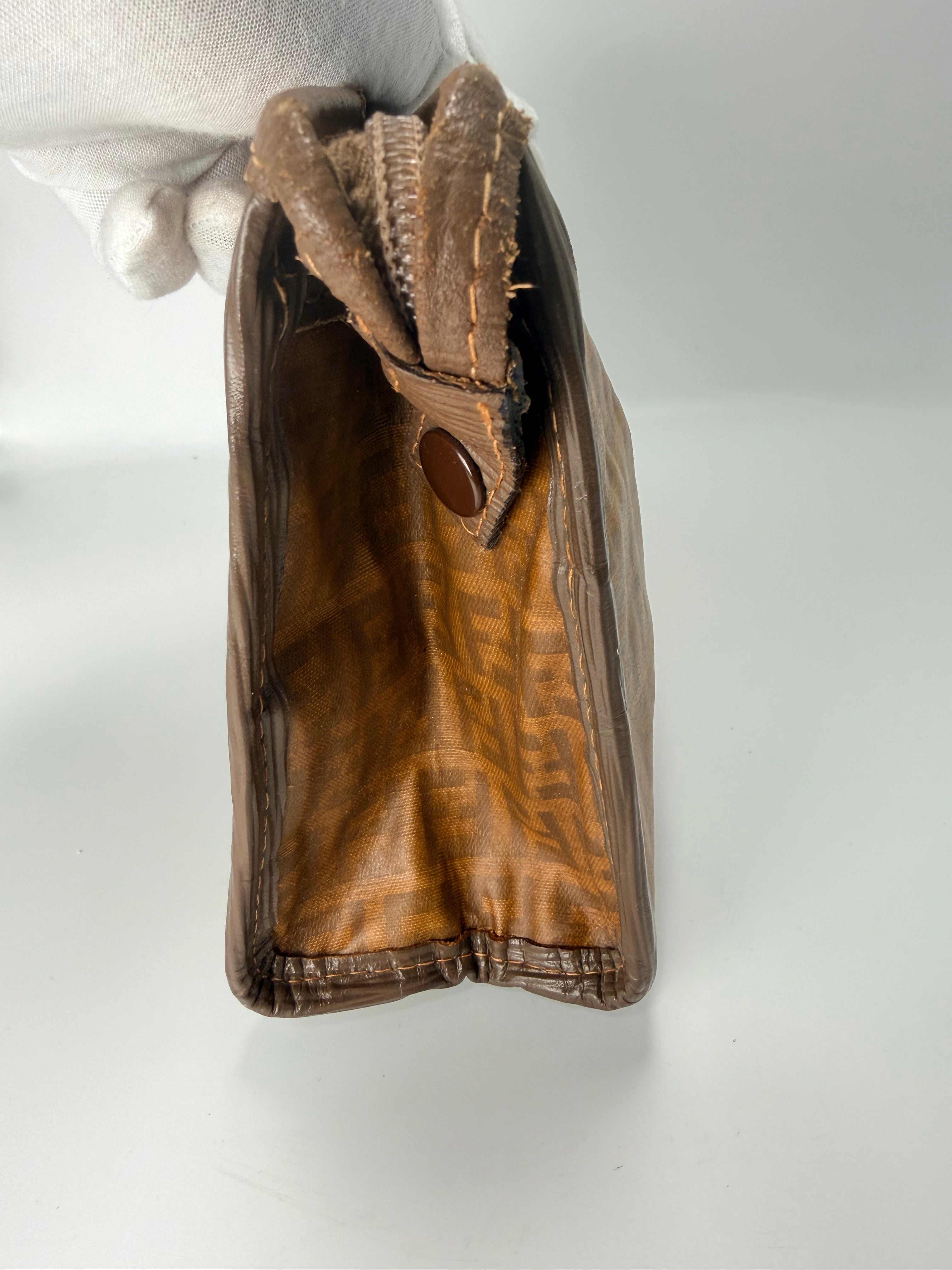 Vintage Fendi Zucca Canvas Pouch / Clutch