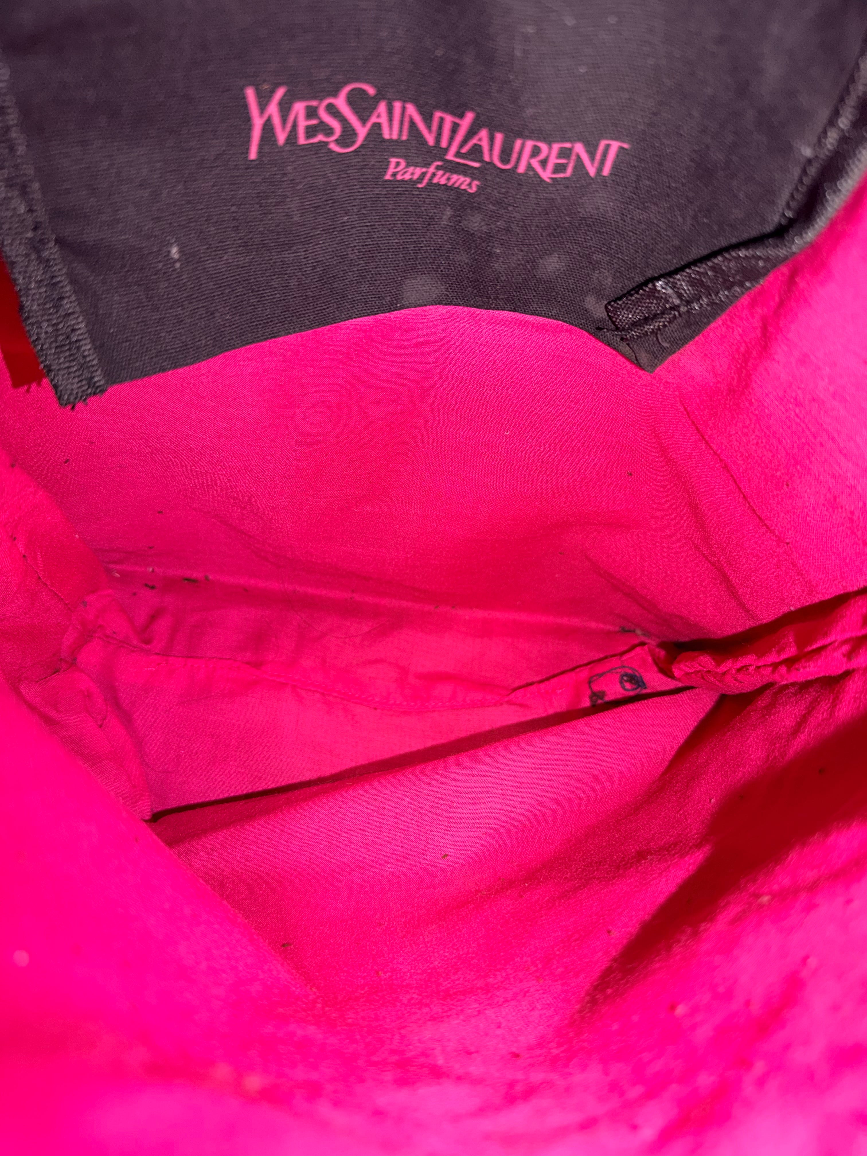 Yves Saint Laurent (YSL) Black Canvas Bow Tote