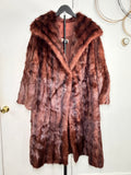 Vintage Mink Fur Coat – Rich Chestnut Brown (Medium)