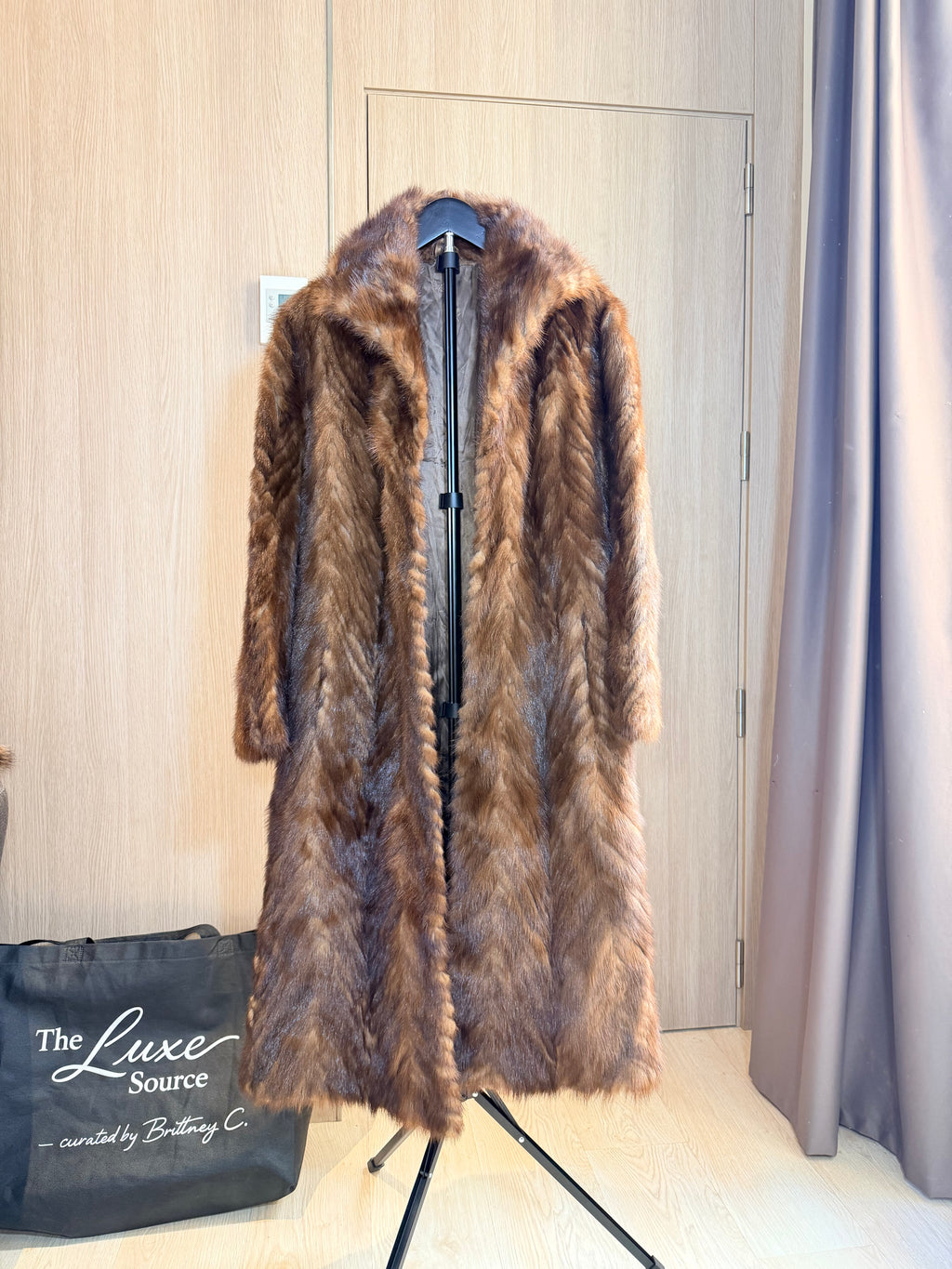Vintage Mahogany Mink Fur Coat - M - 004