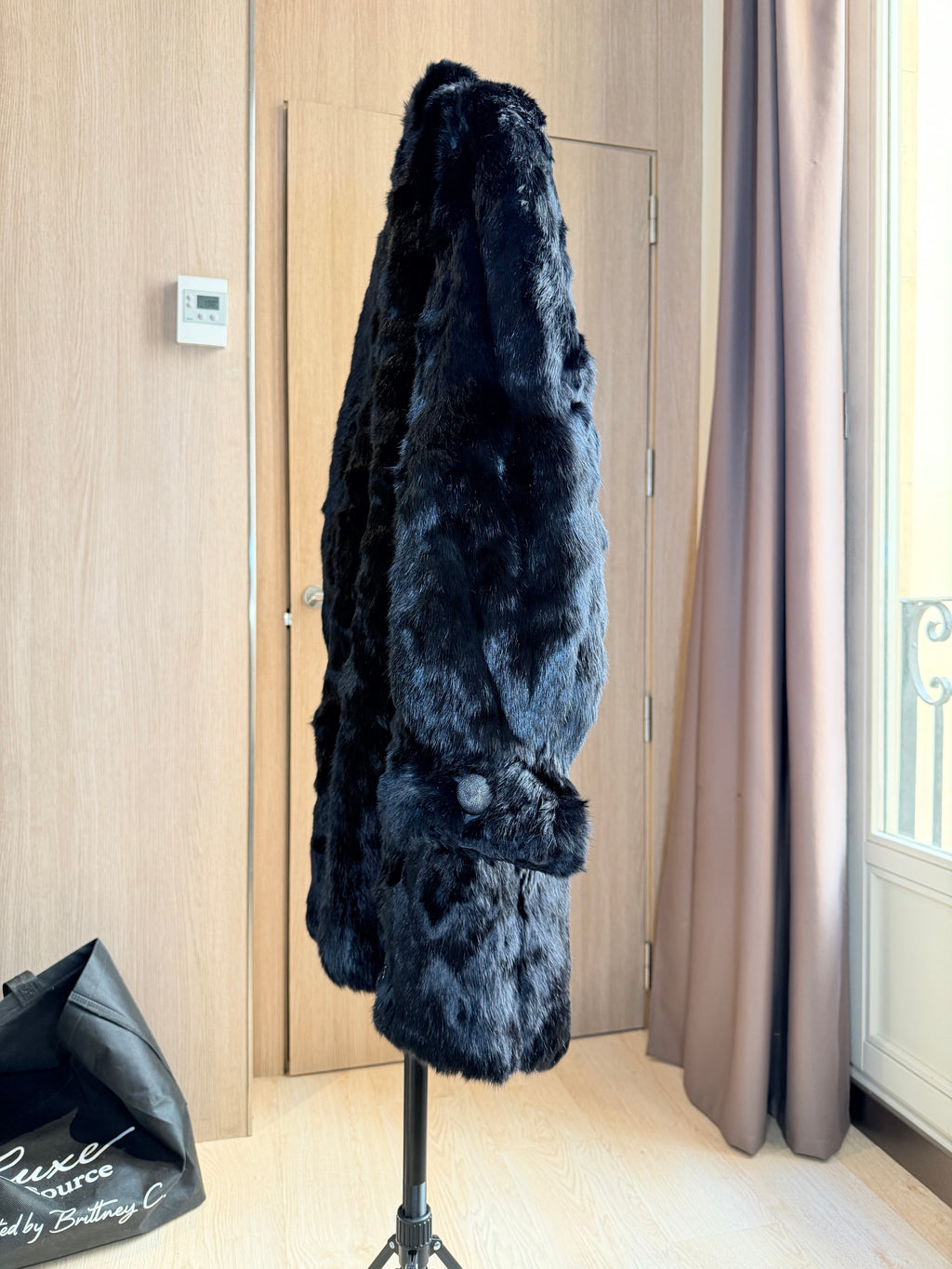 Vintage Black Sheared Mink Fur Coat – Large - 040
