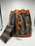 Fendi Vintage Pequin Stripe Bucket Bag