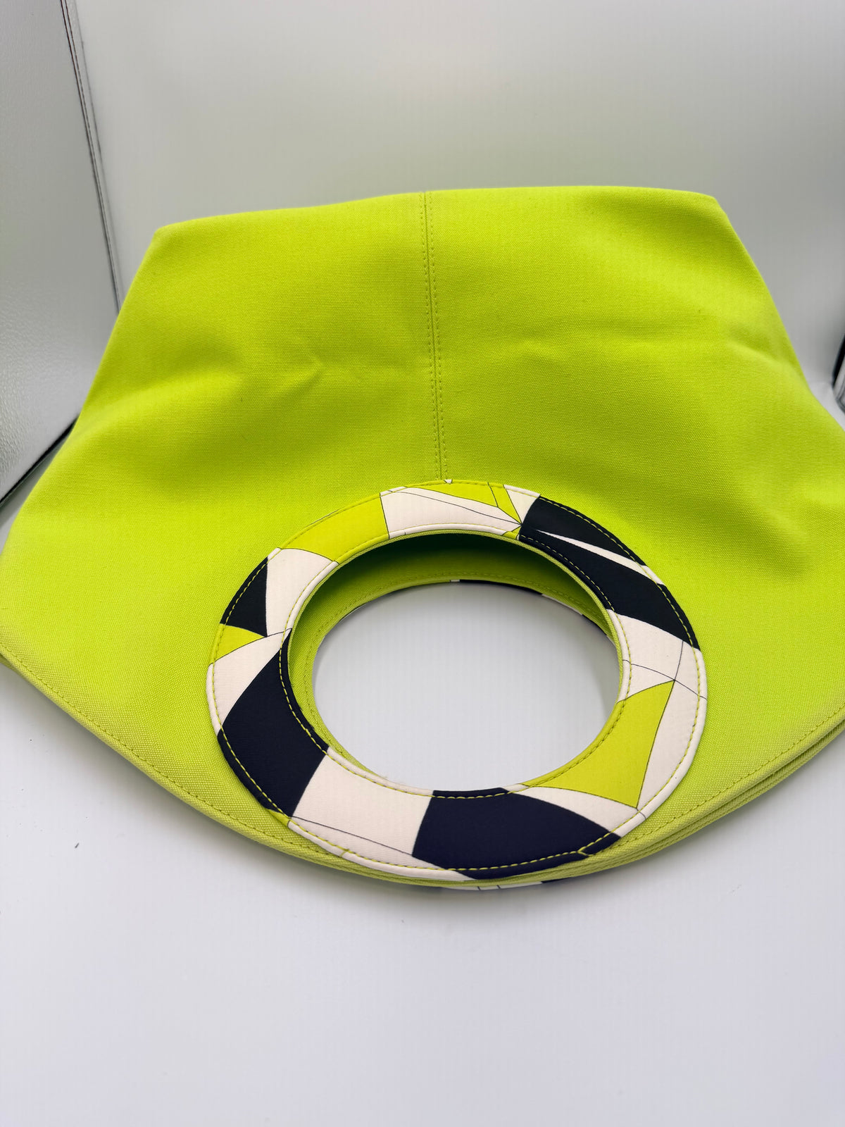Emilio Pucci Lime Green Canvas Tote Bag