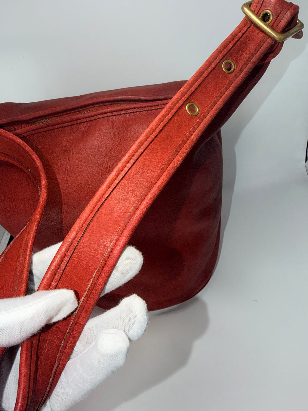 Coach Vintage Leather Bucket Bag – Red