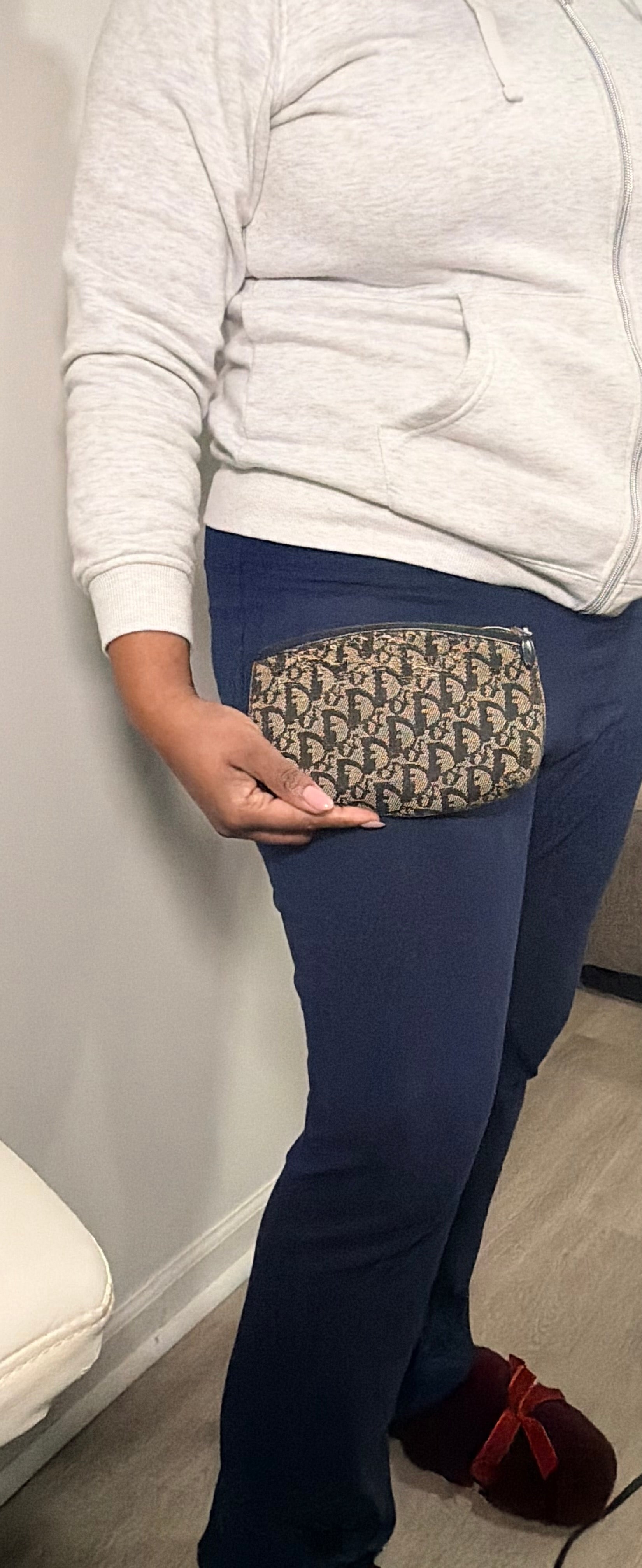 Christian Dior Trotter Mini Pouch – Navy Oblique Canvas