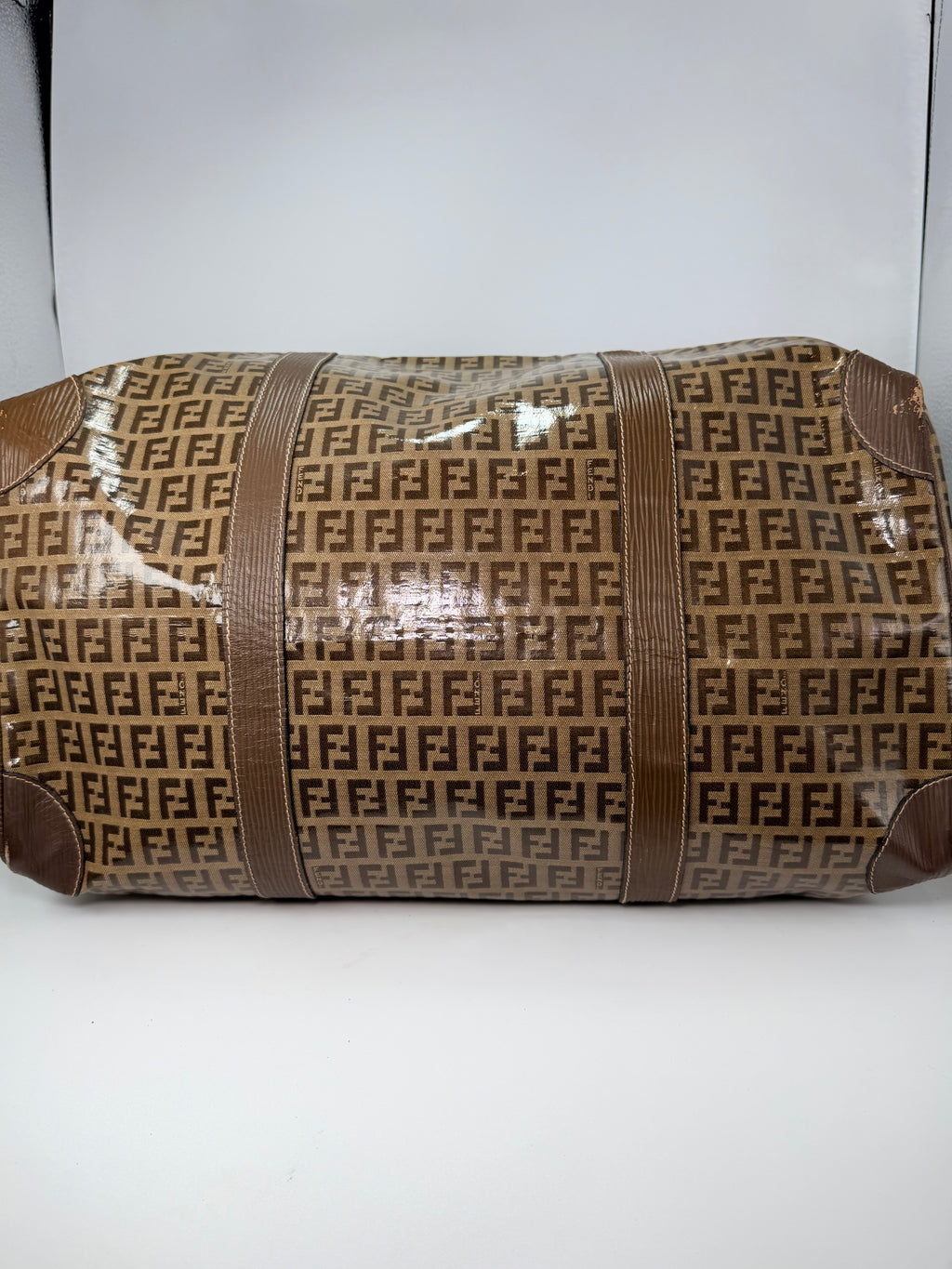 Fendi Coated Canvas Boston Bag