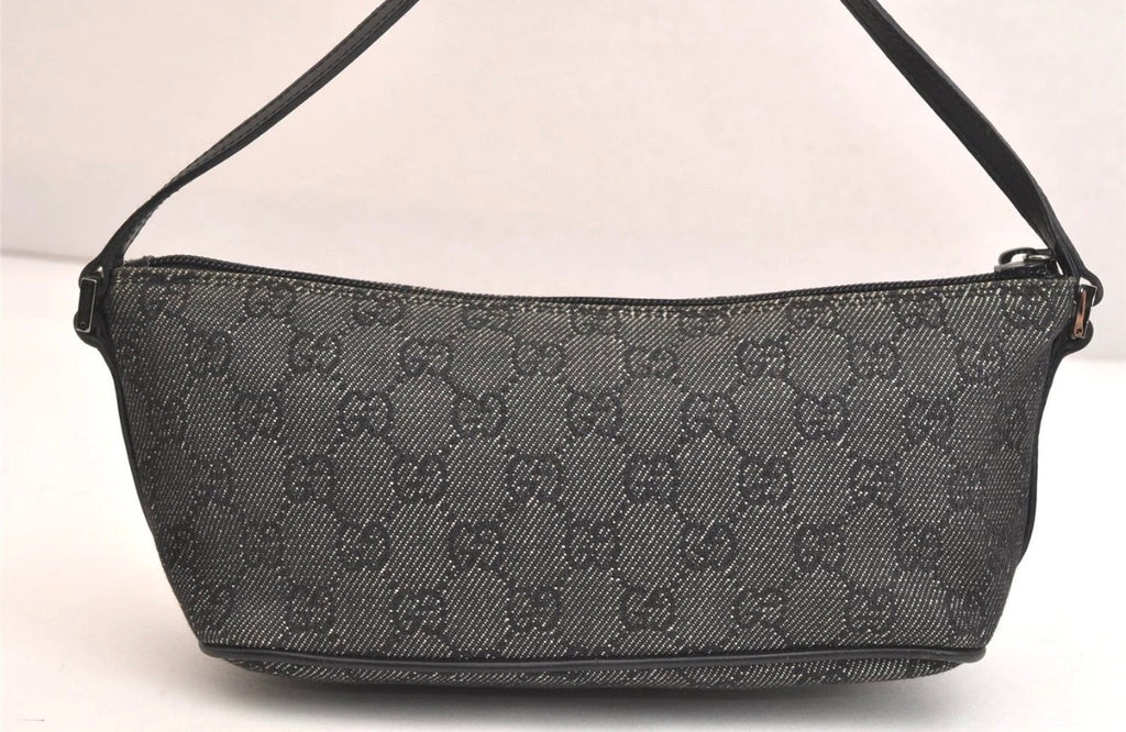 GUCCI GG Canvas Mini Shoulder Bag - Black