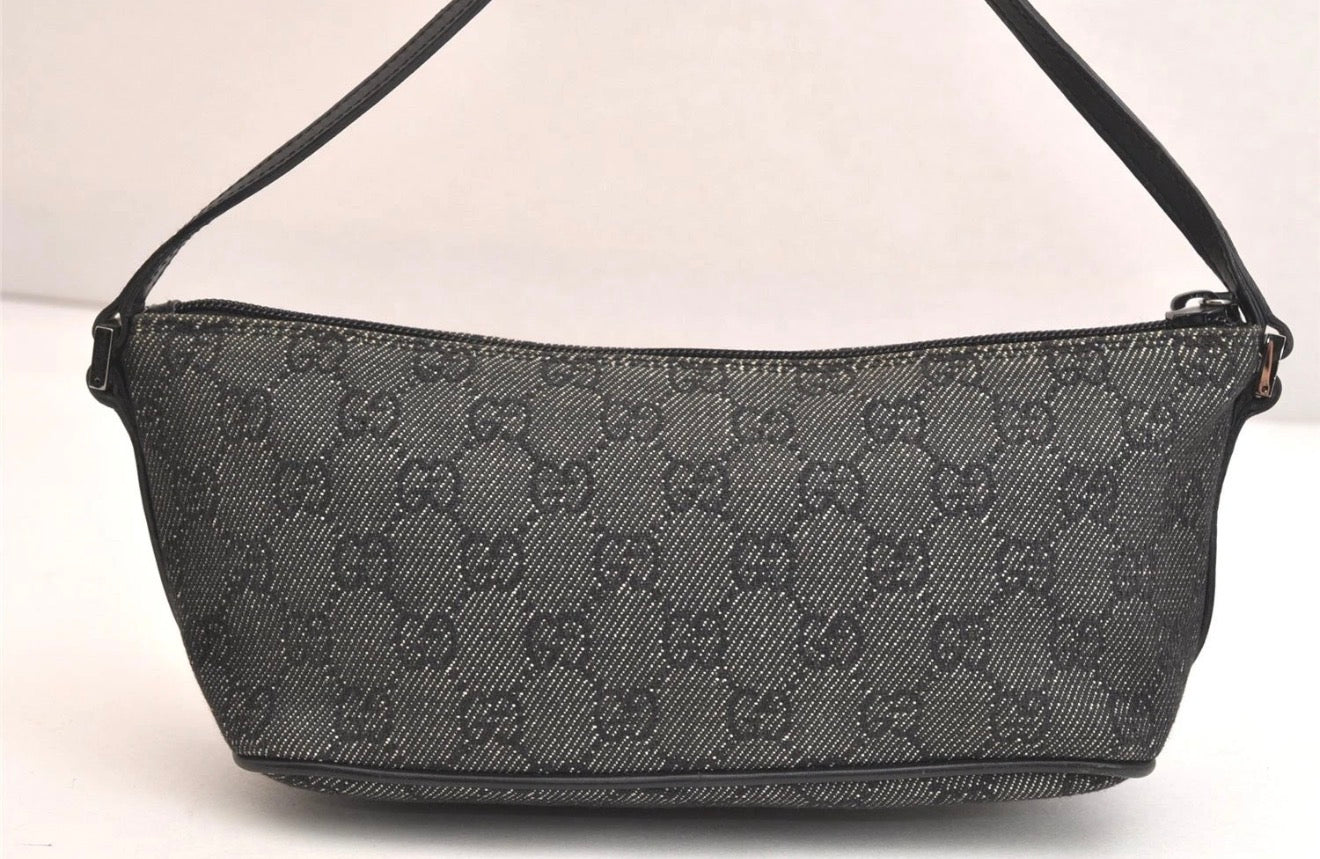 GUCCI GG Canvas Mini Shoulder Bag - Black