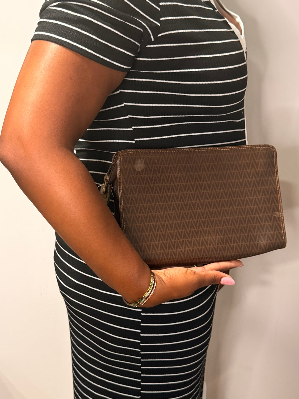Valentino Garavani V-Logo Monogram Clutch
