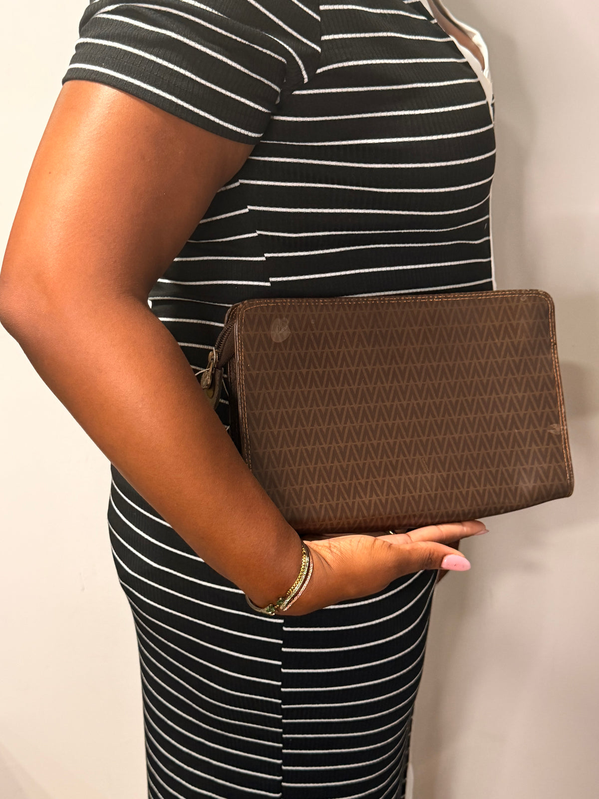 Valentino Garavani V-Logo Monogram Clutch