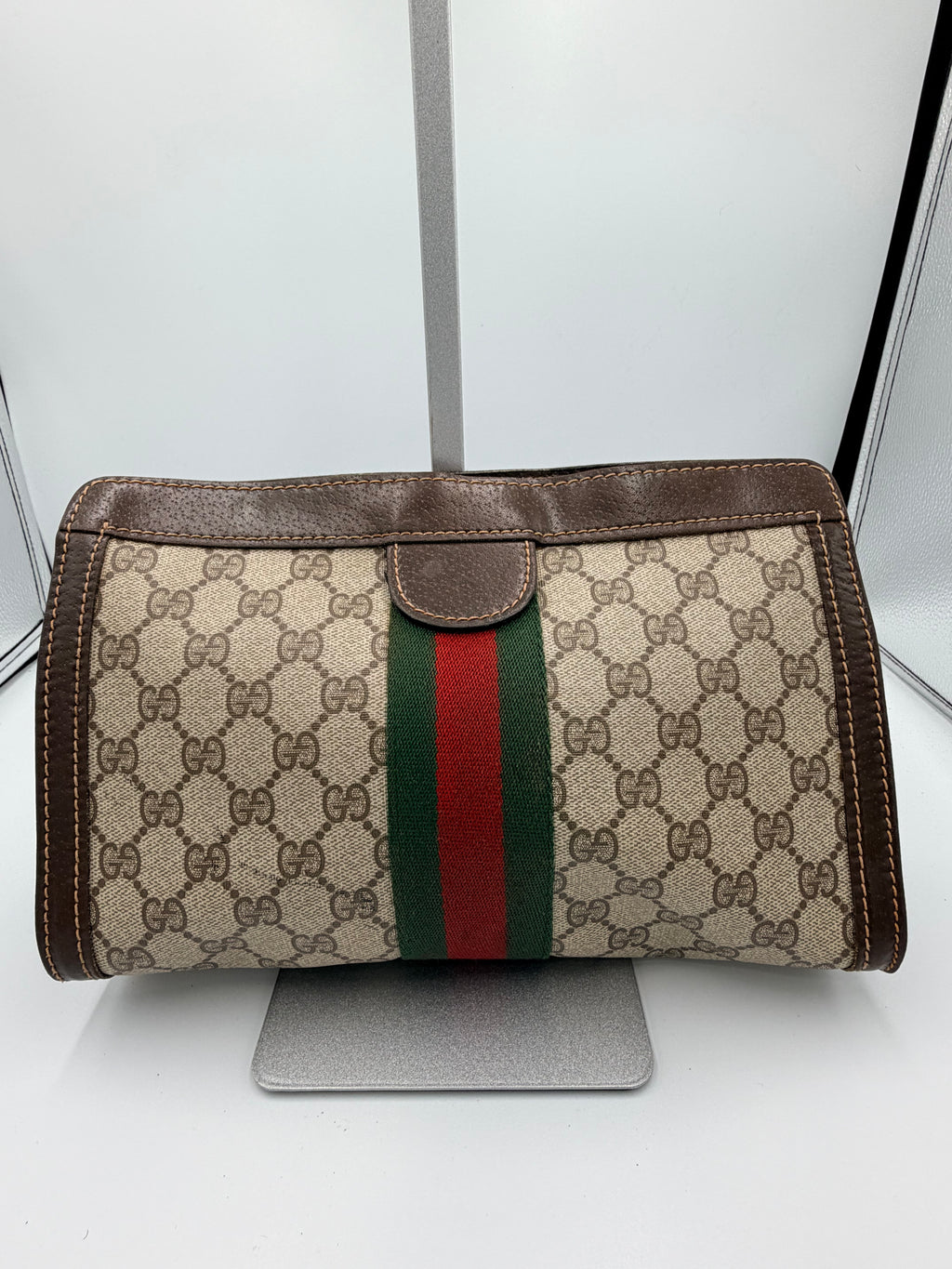 GUCCI GG Supreme Web Clutch