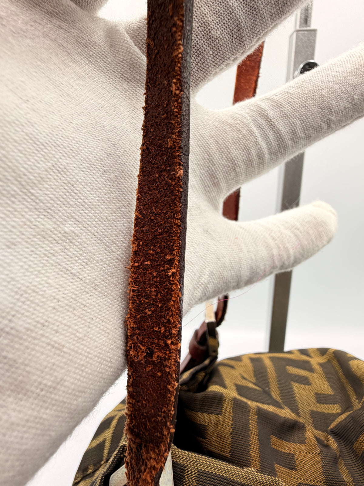 Fendi Vintage Zucca Monogram Shoulder Bag