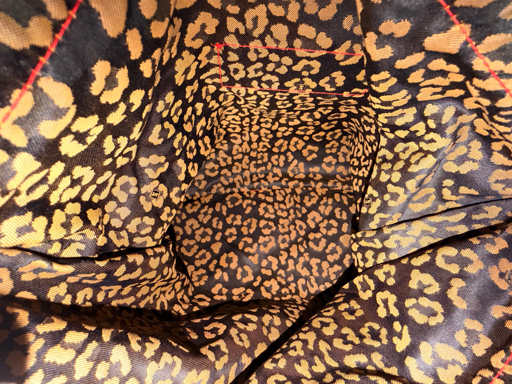 Fendi Leopard Print Oversized Clutch/ Pouch Bag