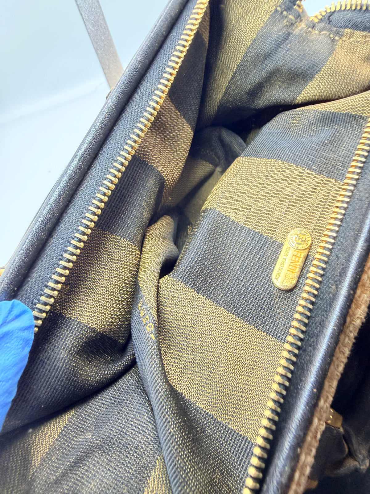 Fendi Raffia Mini Boston Bag