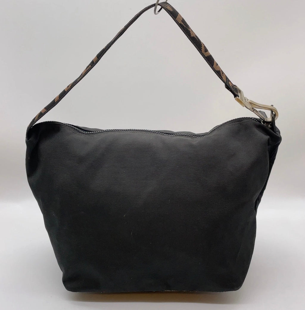 Fendi Black Nylon Logo Shoulder Bag