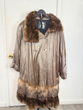Vintage Leather & Mink Trim Coat – XL / 1X 021