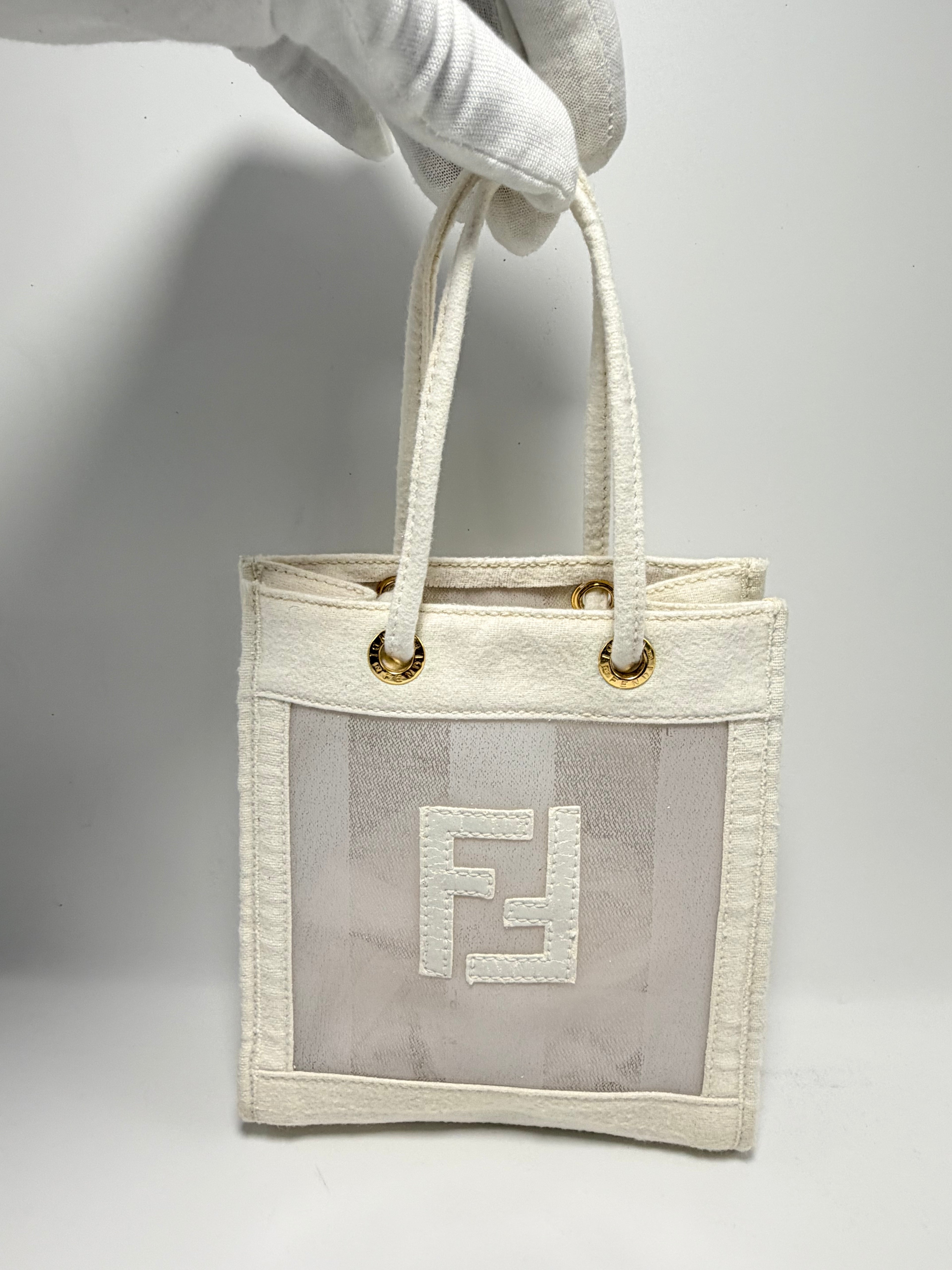 Fendi Vintage Mini Tote – White