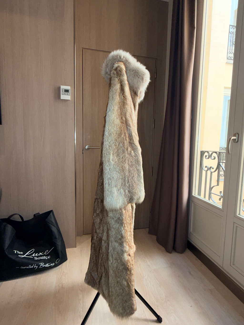 Vintage Sheared Beaver Fur Coat with Fox Collar – M/L - 023