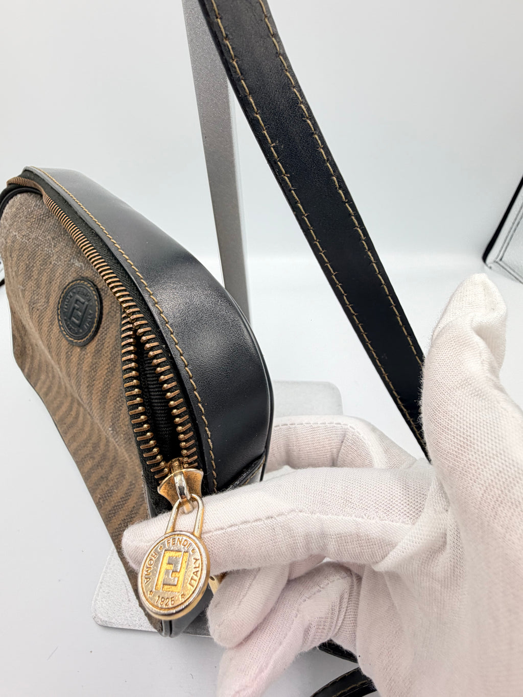 Fendi Pequin Stripe Crossbody