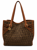 Fendi Zucca Bow Tote Bag
