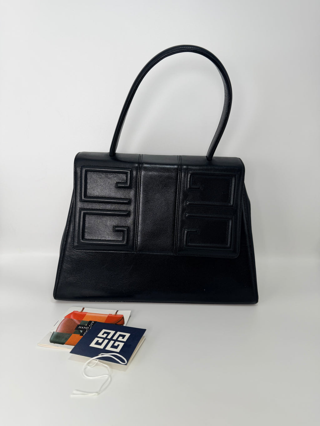 Rare Givenchy Lizard-Embossed Top Handle Bag