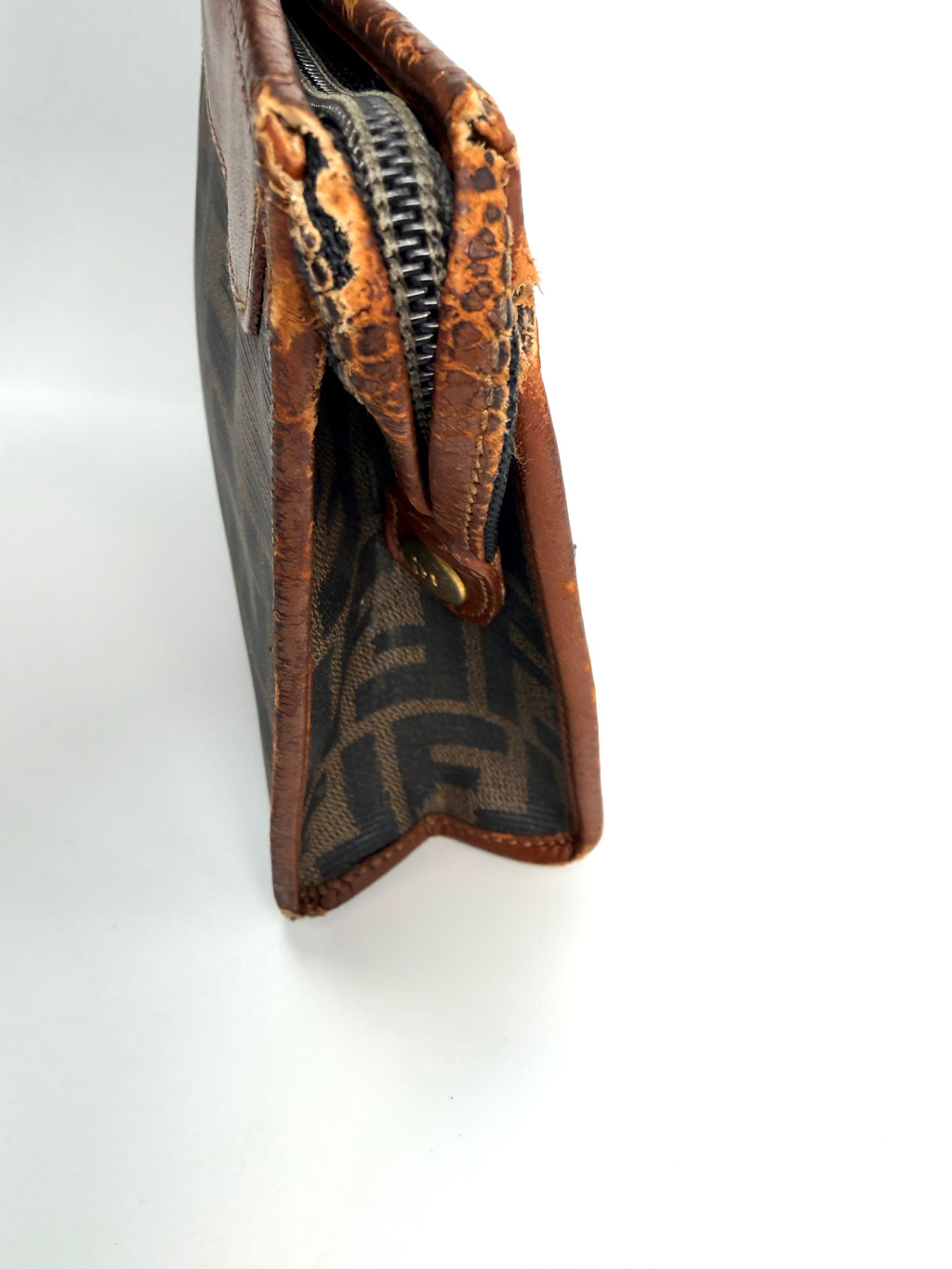 FENDI Zucca Canvas Clutch