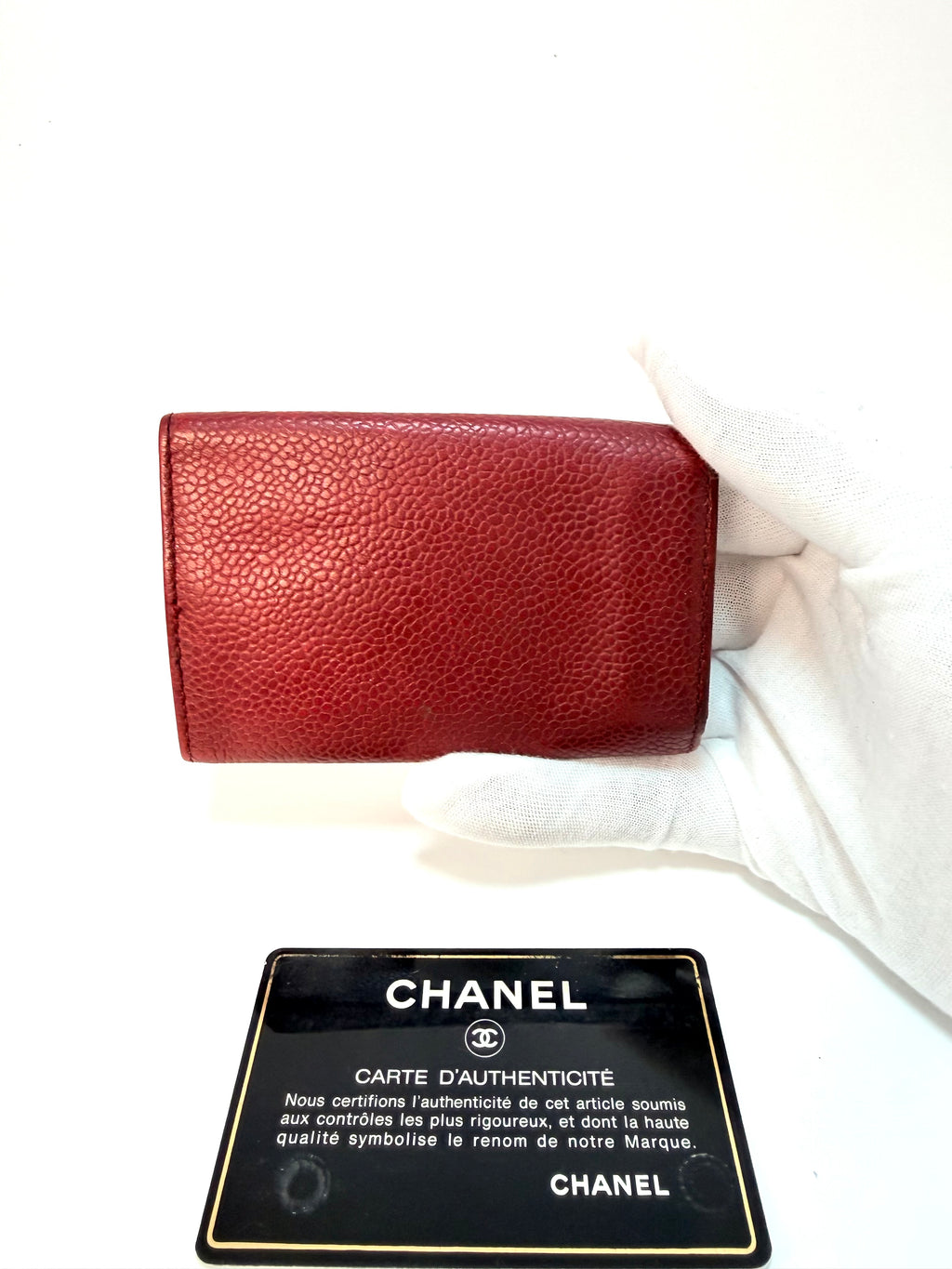 Chanel Card Holder and Key Wallet - Red (with authenticity card)