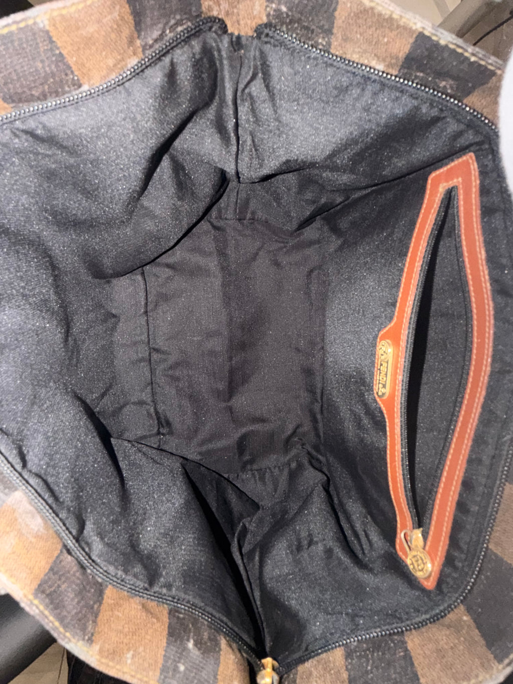 Fendi Pequin Striped Large Tote Bag