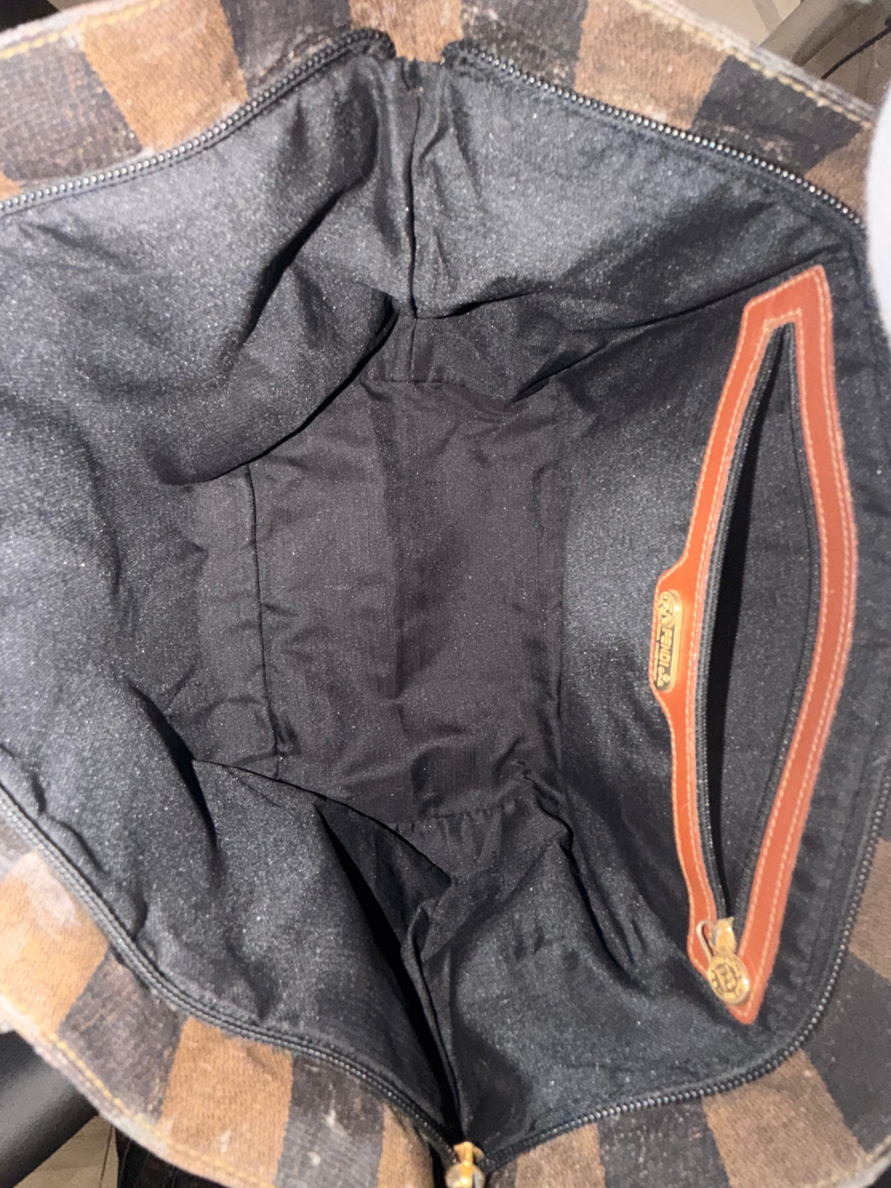 Fendi Pequin Striped Large Tote Bag