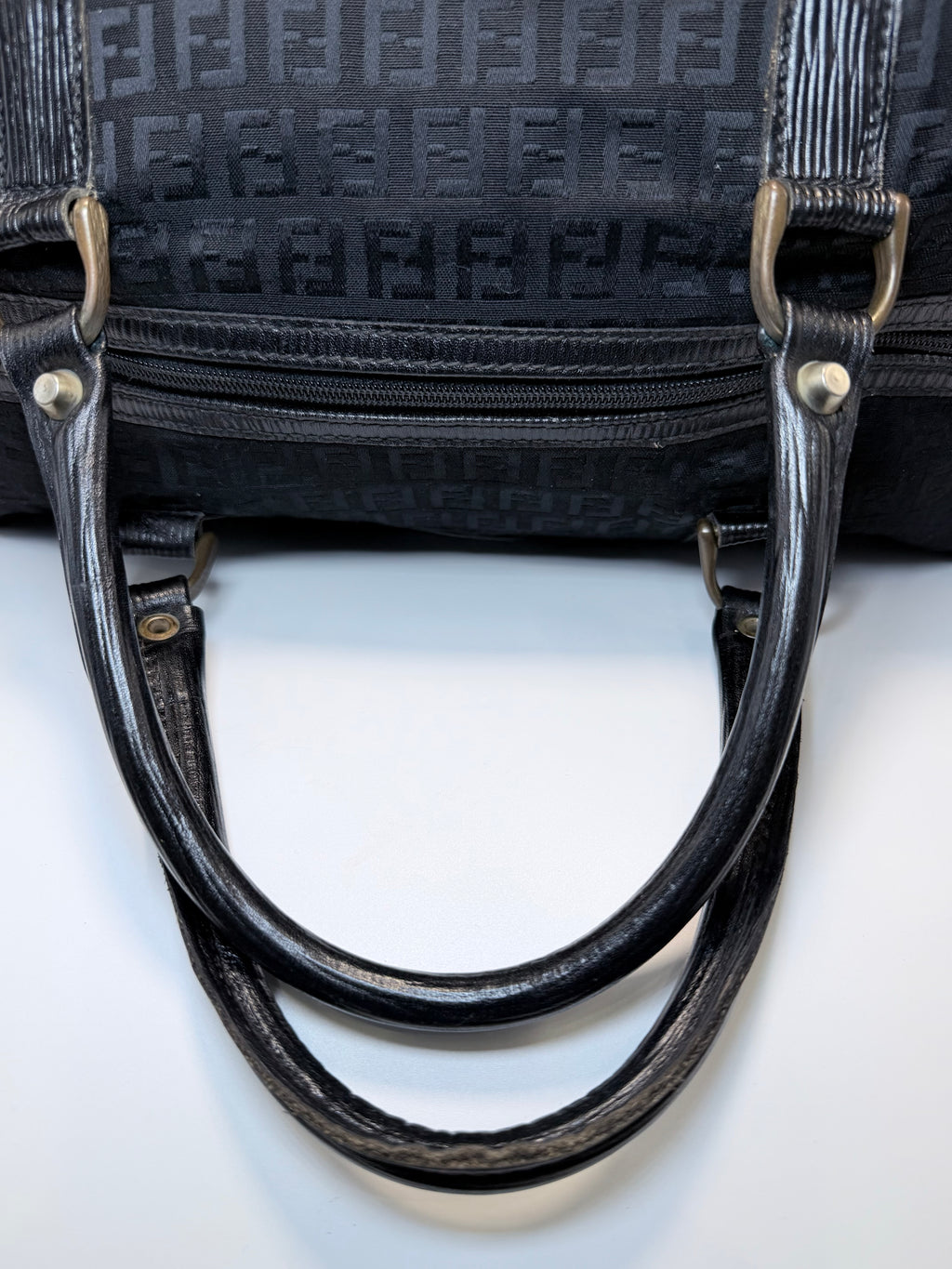 Fendi Canvas Boston Bag