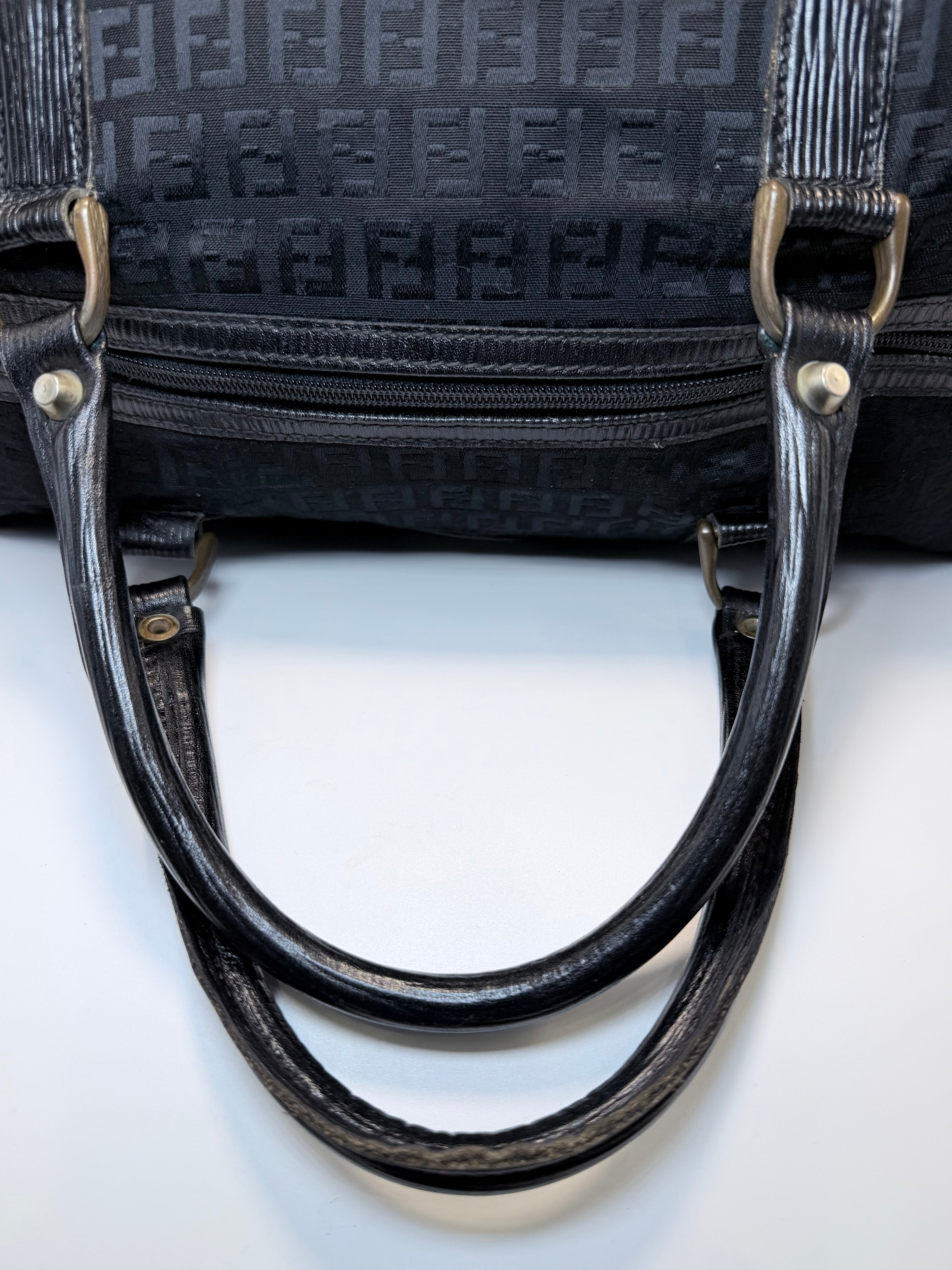 Fendi Canvas Boston Bag