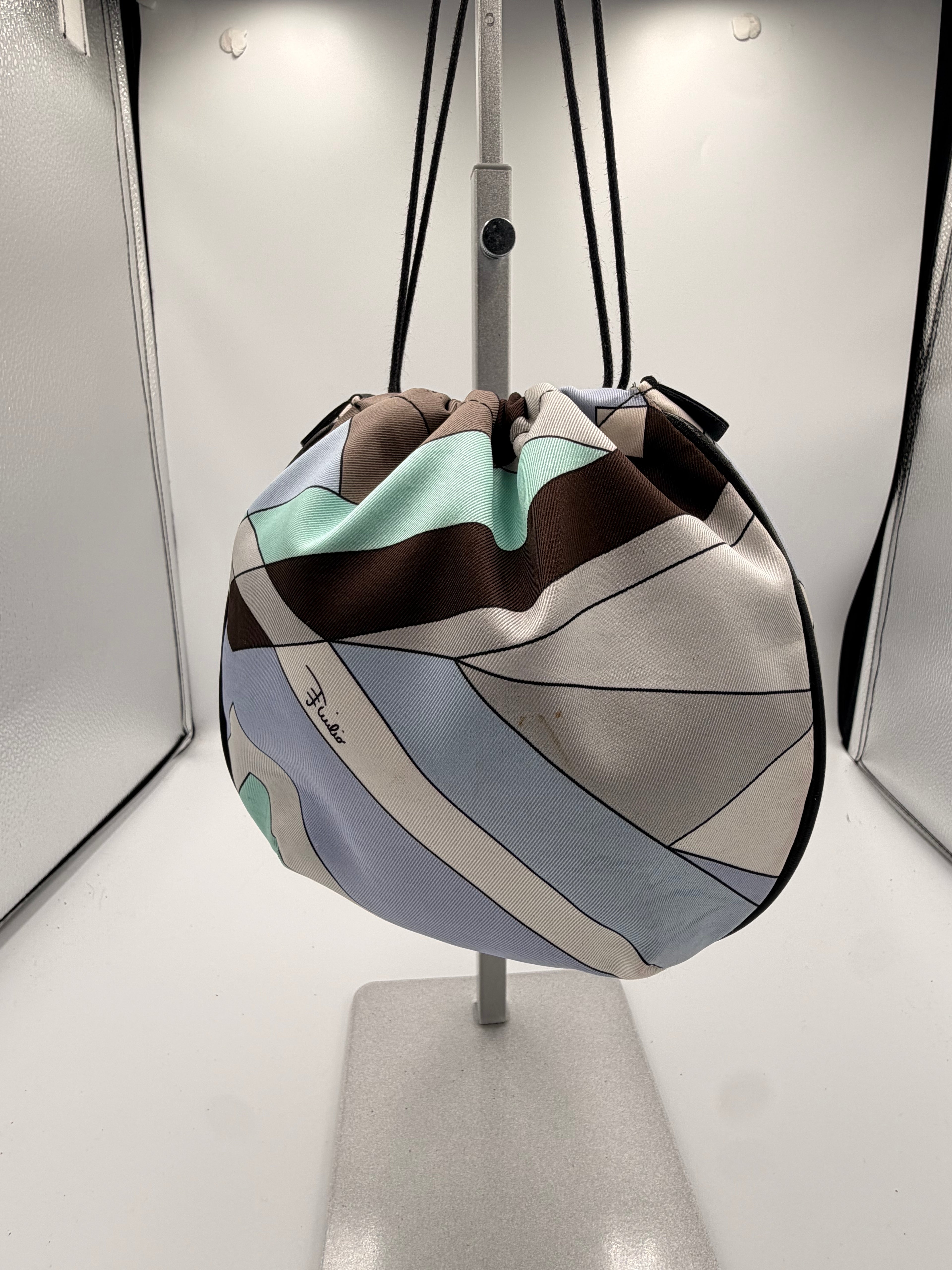 Emilio Pucci Printed Drawstring Pouch Bag