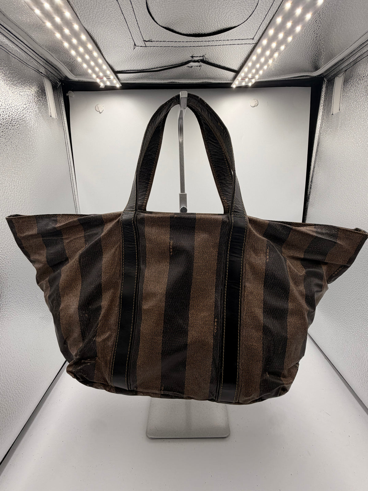 Vintage Fendi Pequin Stripe Tote